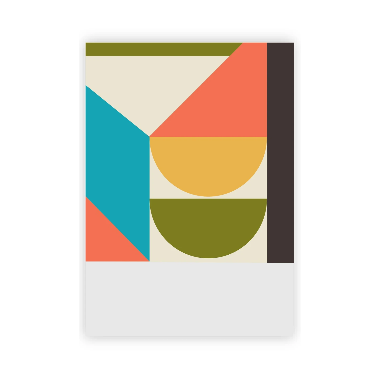 Retro Geometric Abstract Wall Art