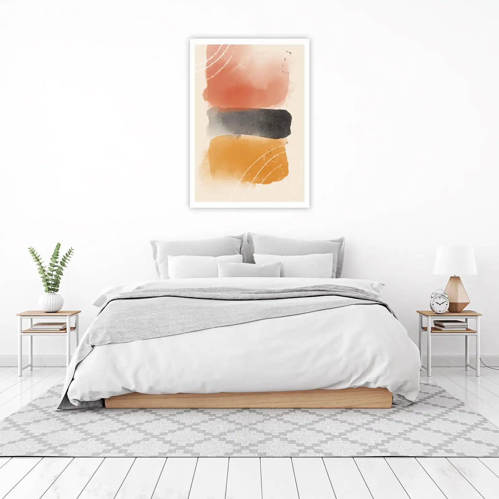 Modern Abstract Boho Terracotta Wall Art