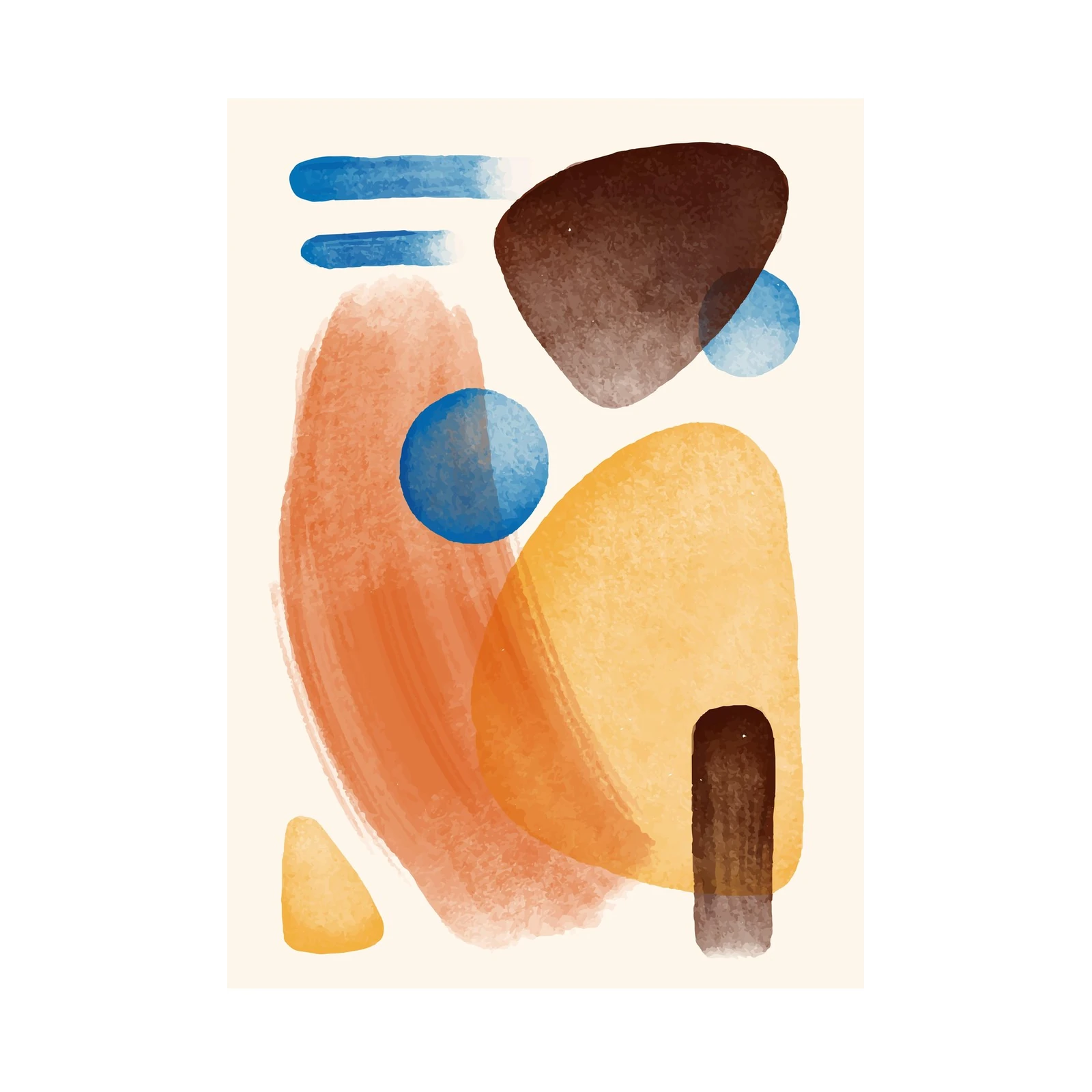 Boho Abstract Shapes Wall Art