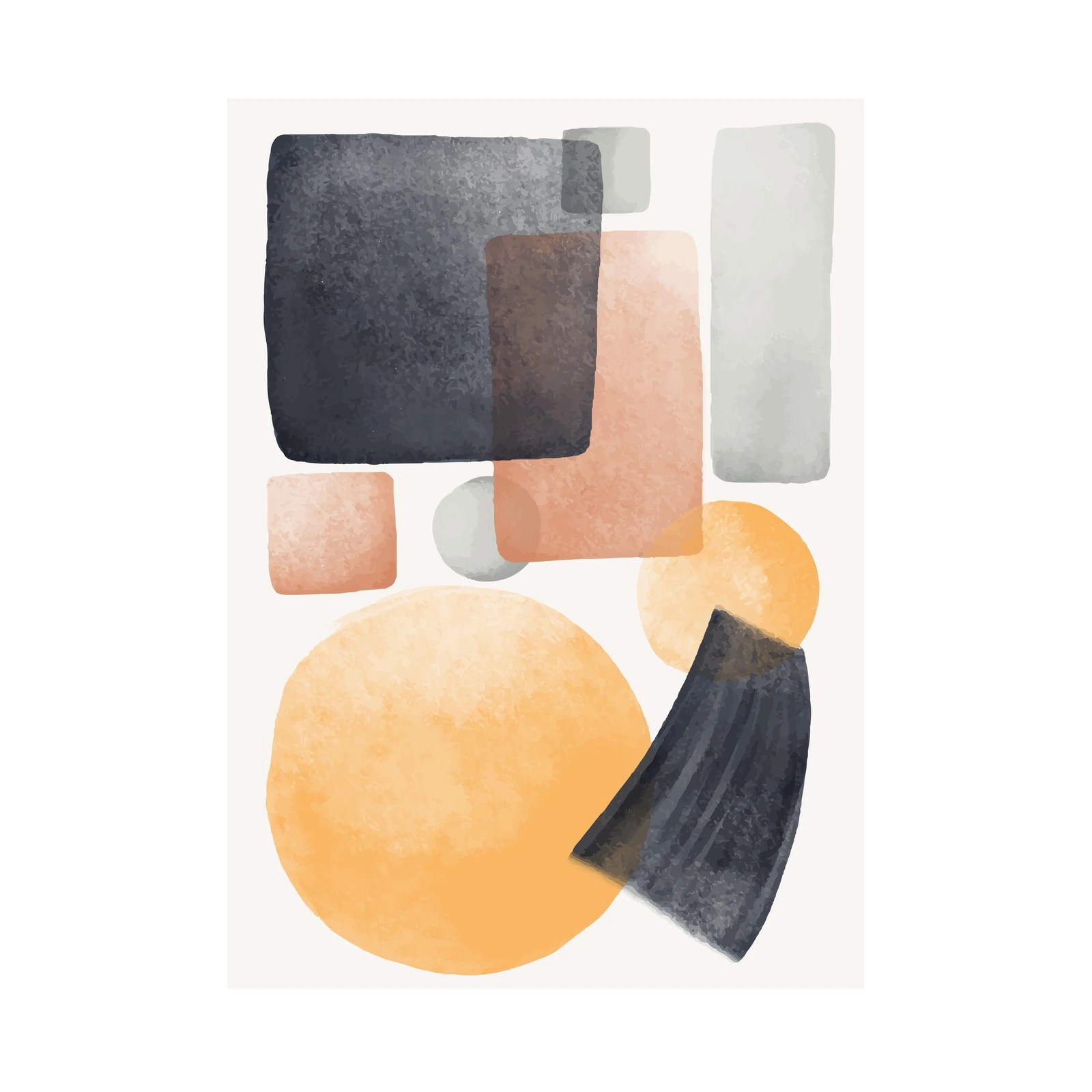 Modern Abstract Geometric Shapes Wall Art