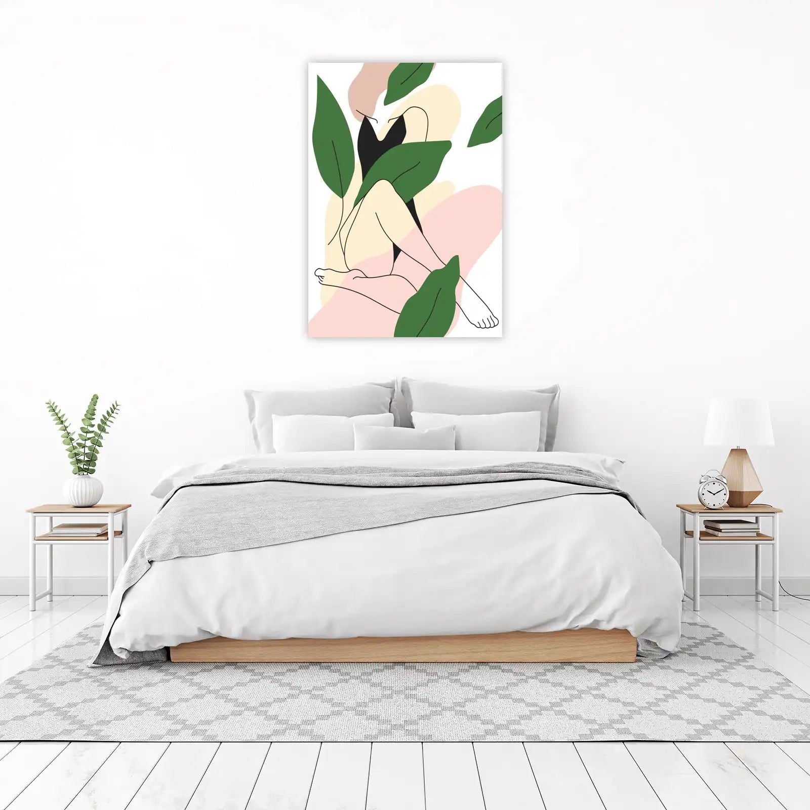 Abstract Botanical Figure Wall Art