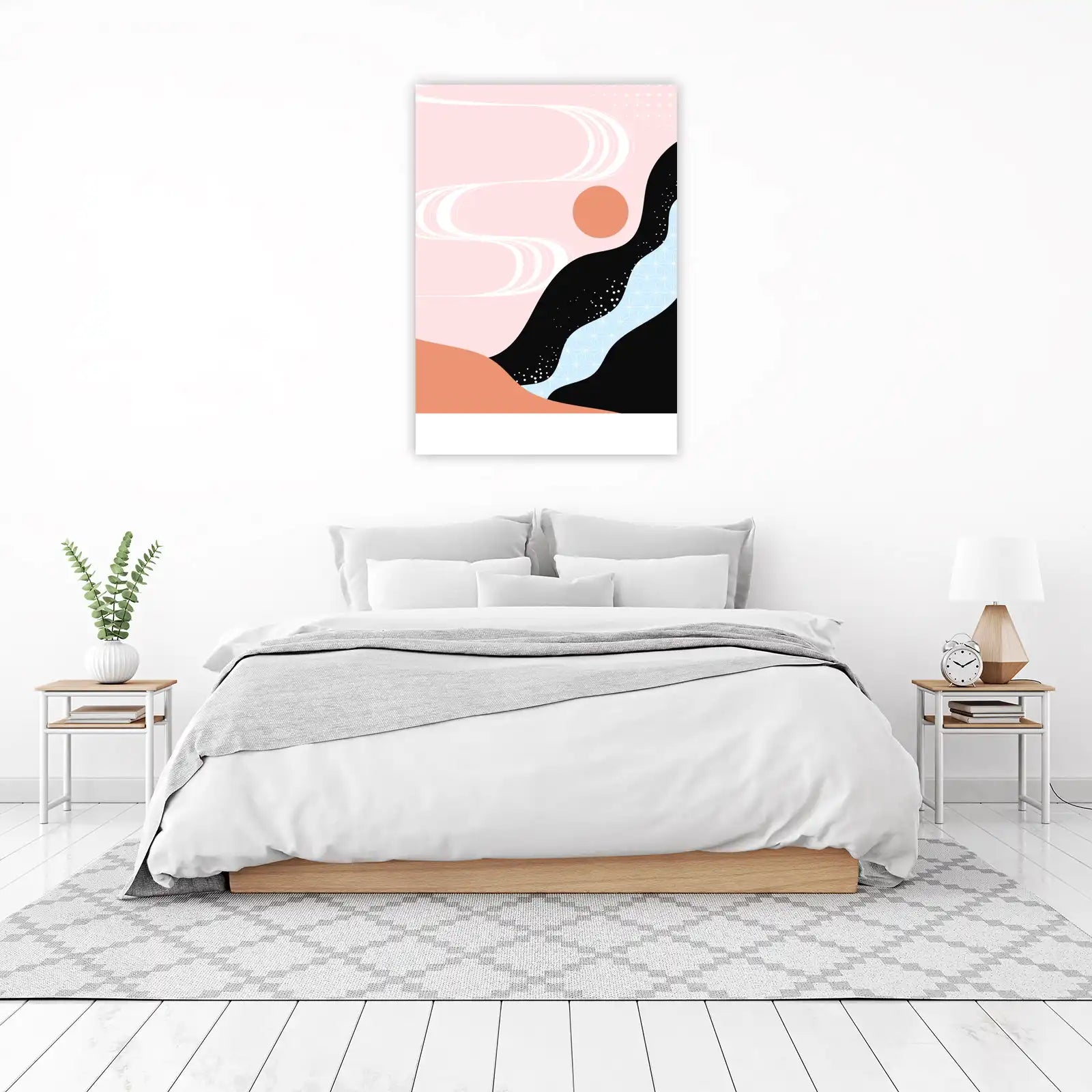 Abstract Sunrise Wave Wall Art
