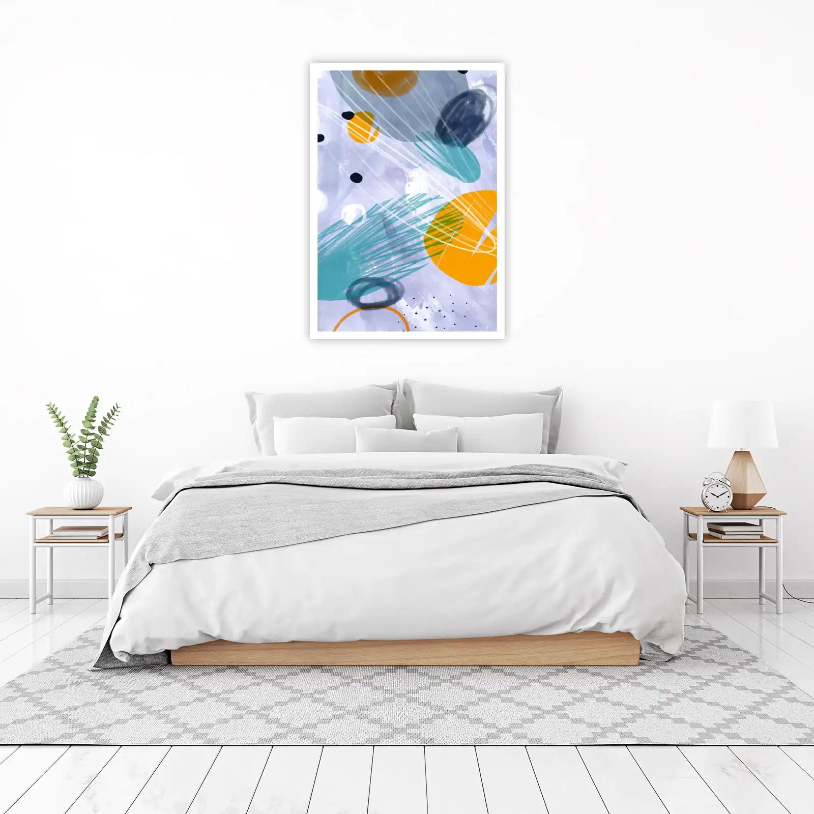 Abstract Boho Geometric Shapes Wall Art