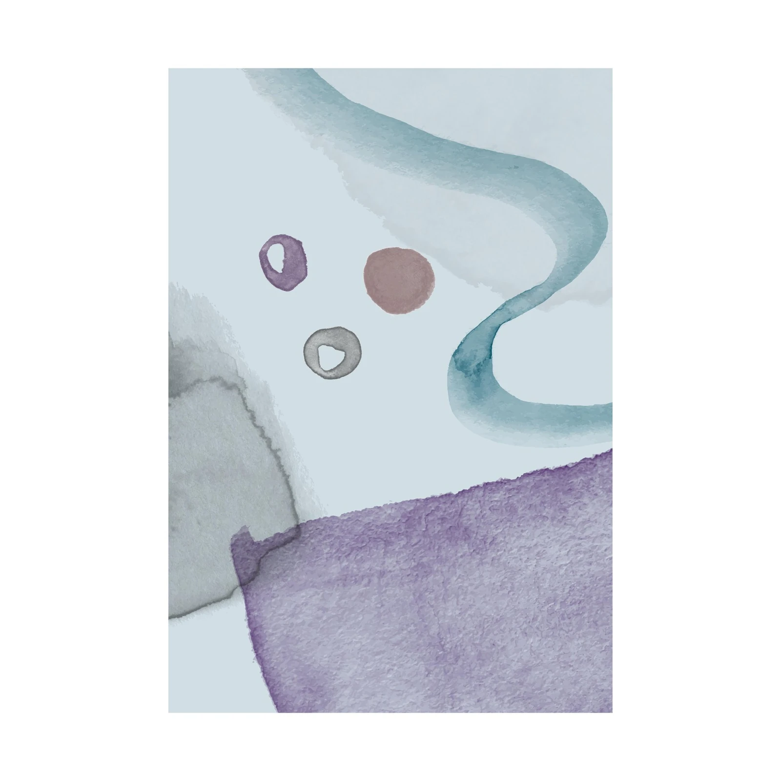 Serene Abstract Wash Modern Art Wall Art