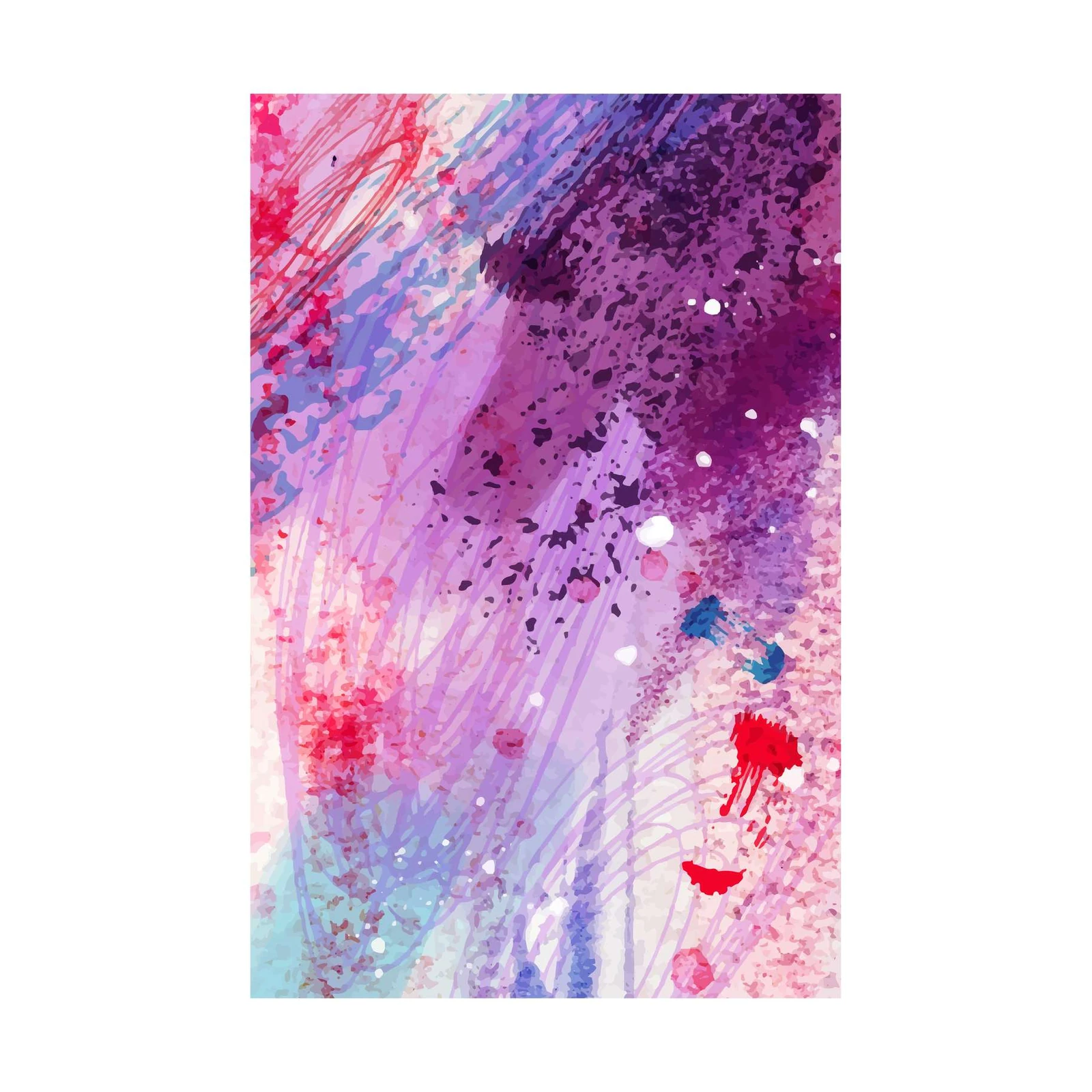 Vibrant Abstract Splash Watercolor Wall Art