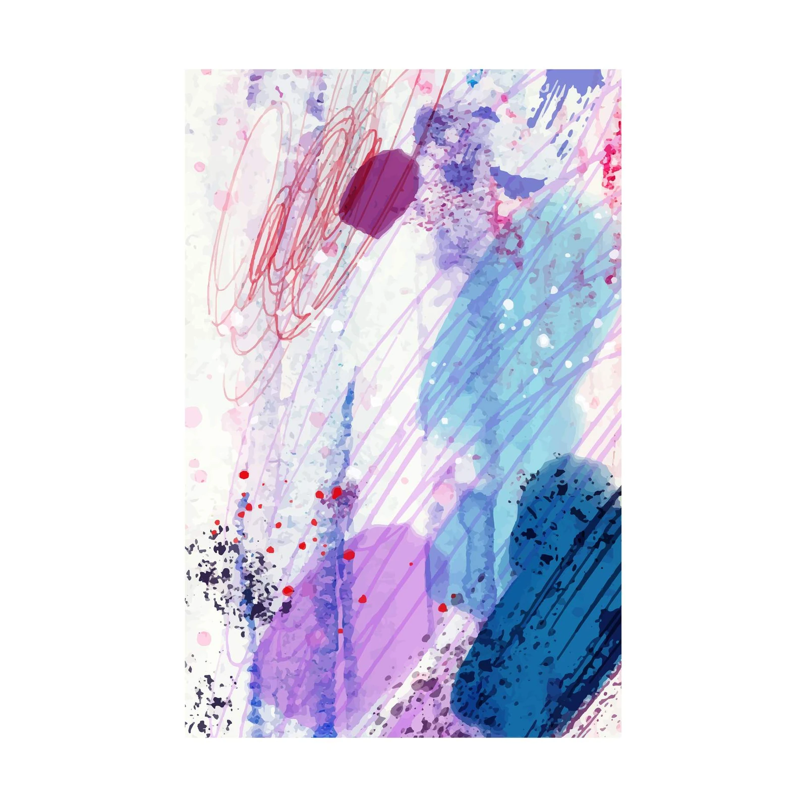 Vibrant Abstract Splash Wall Art