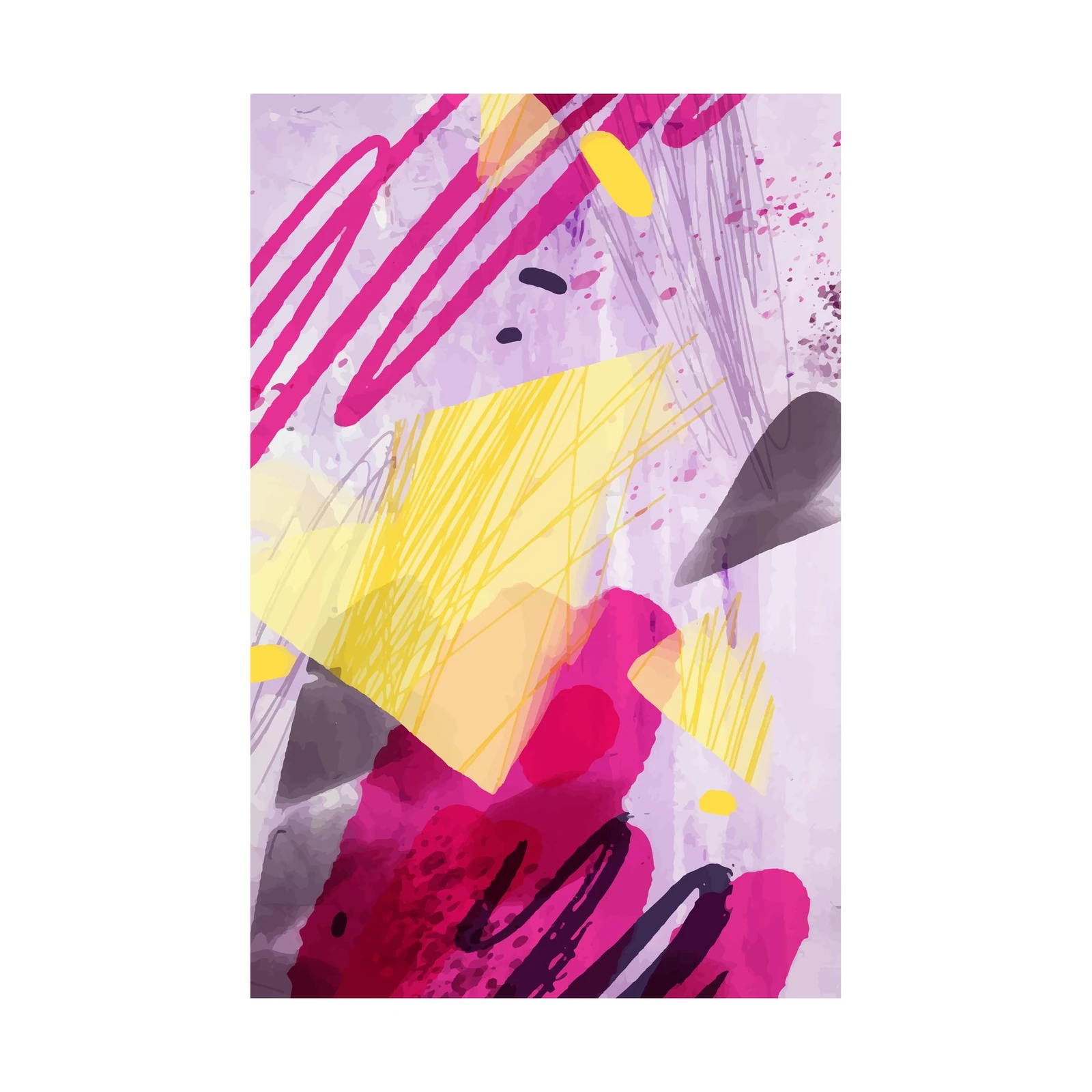 Vibrant Abstract Splash Wall Art