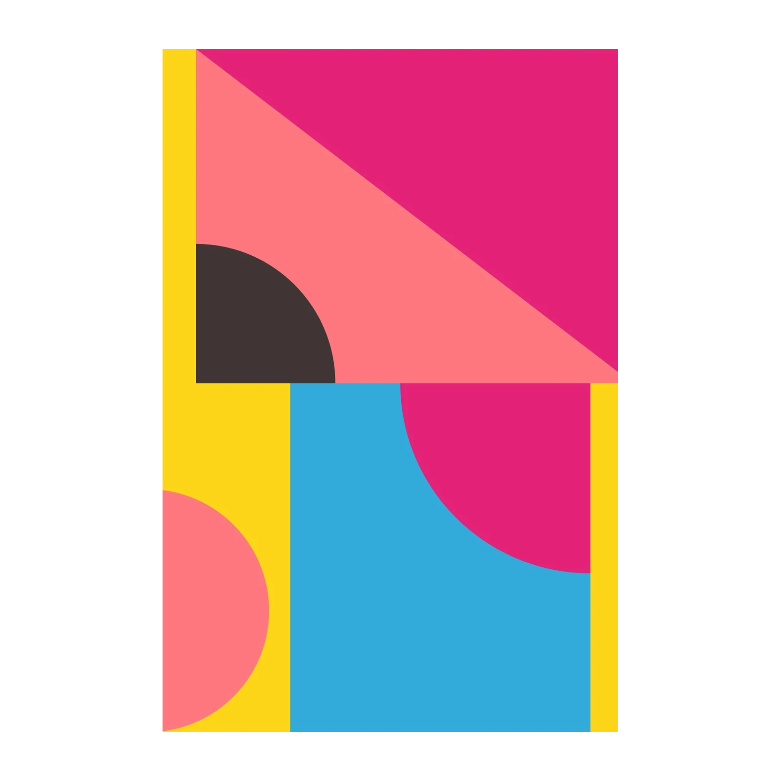 Geometric Pop Abstract Wall Art
