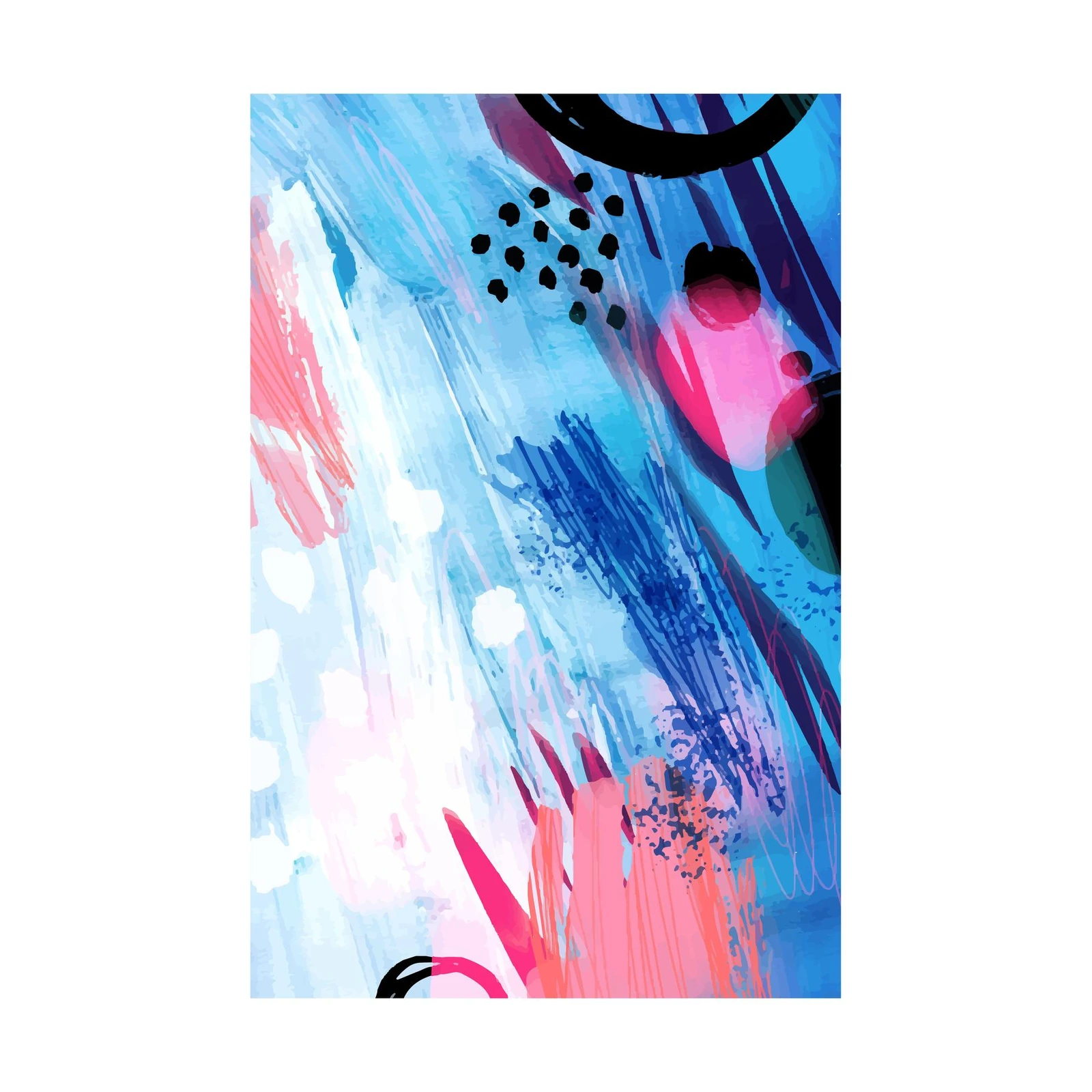 Vibrant Abstract Splash Wall Art