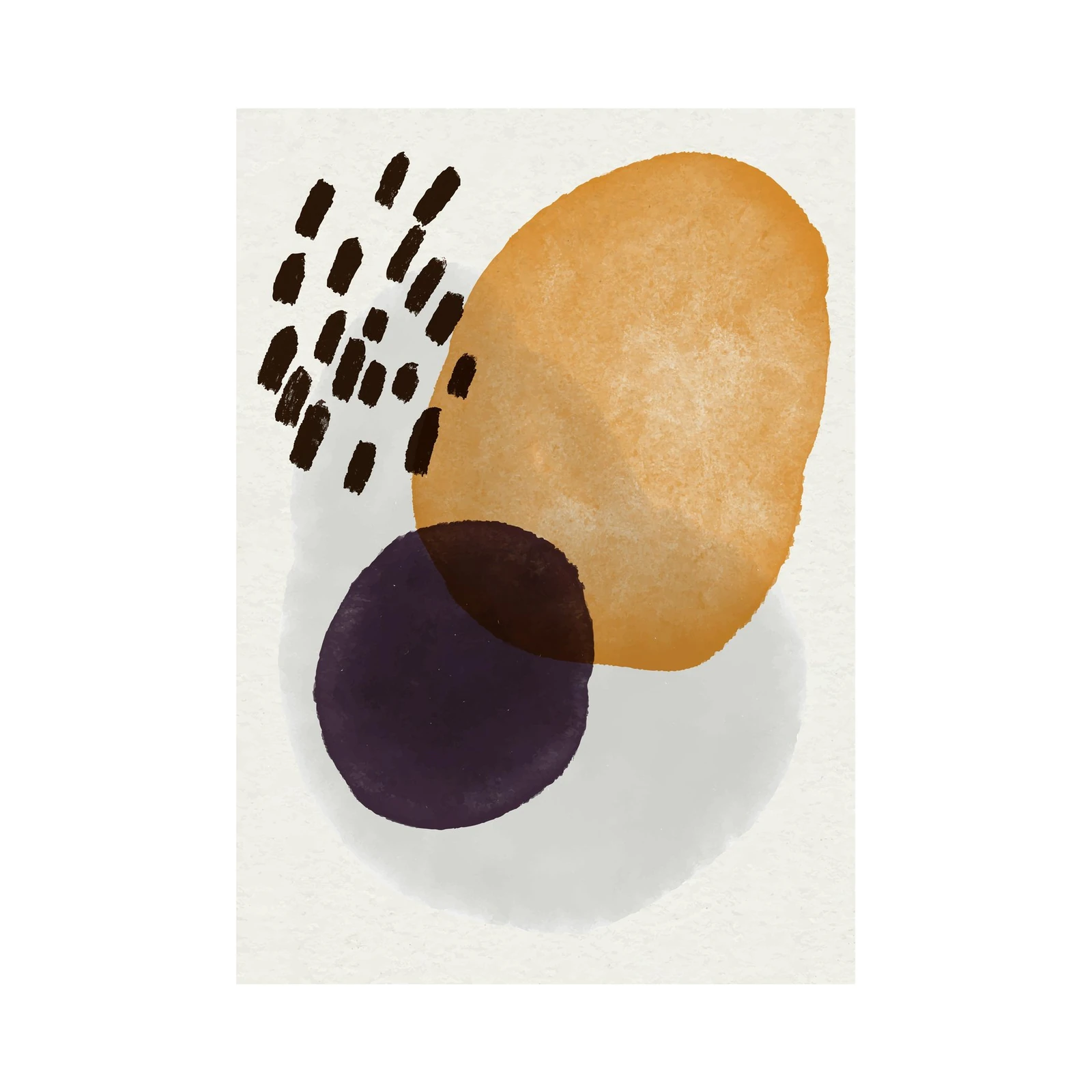 Mid-Century Abstract Shapes Wall Art