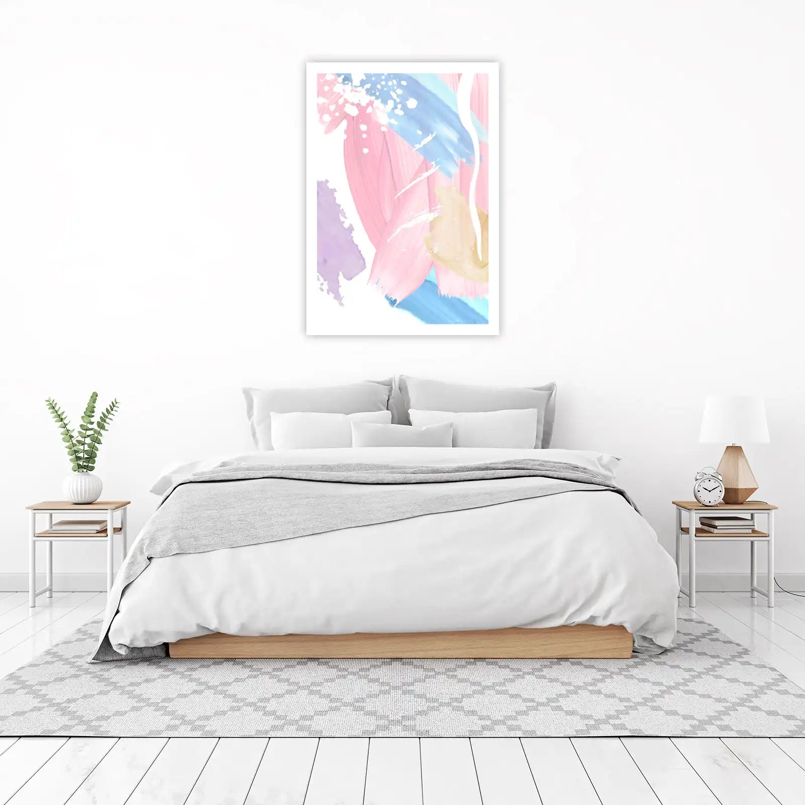 Soft Pastel Strokes Abstract Wall Art