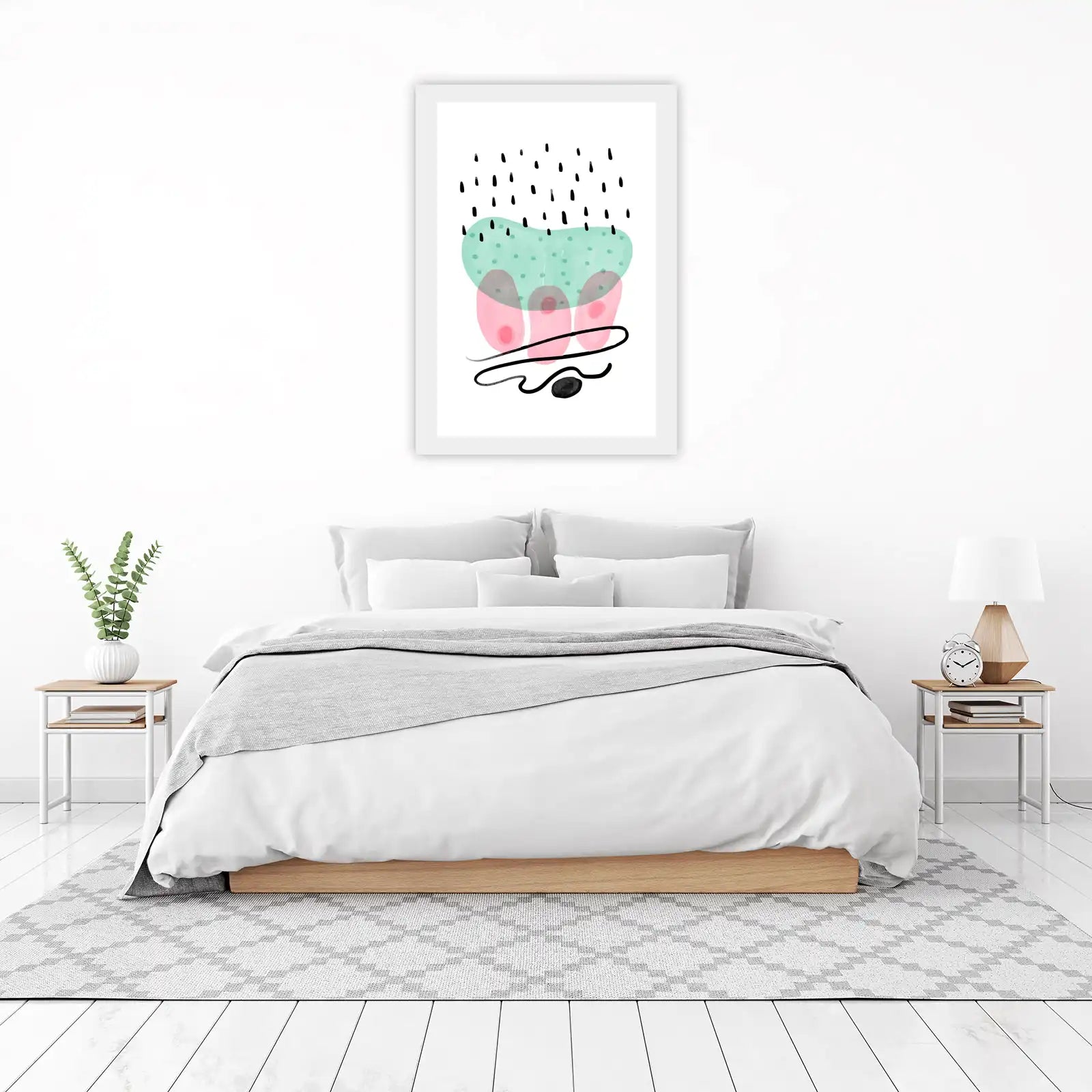 Abstract Watercolor Shapes Wall Art