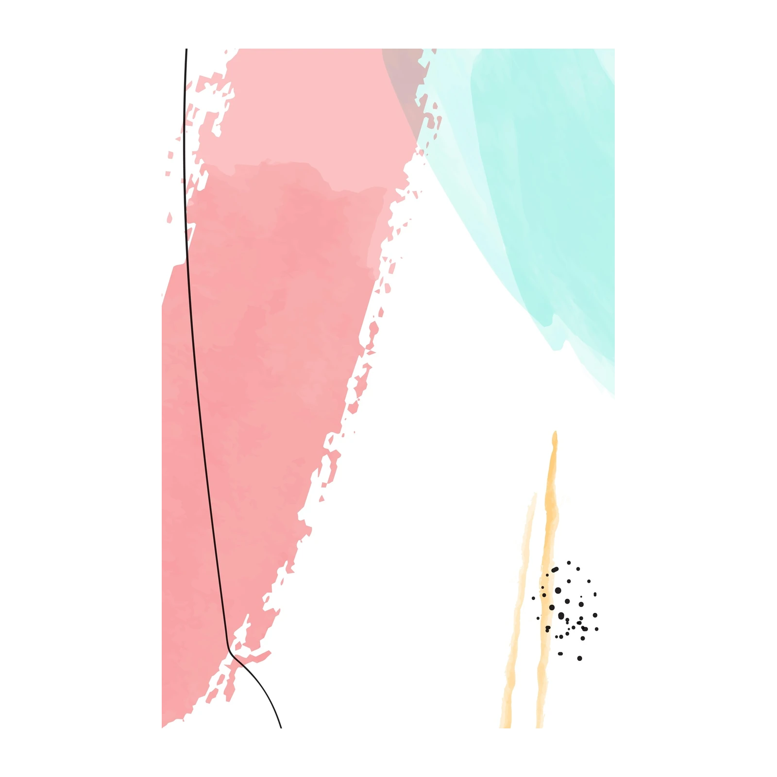 Modern Abstract Watercolor Splash Wall Art