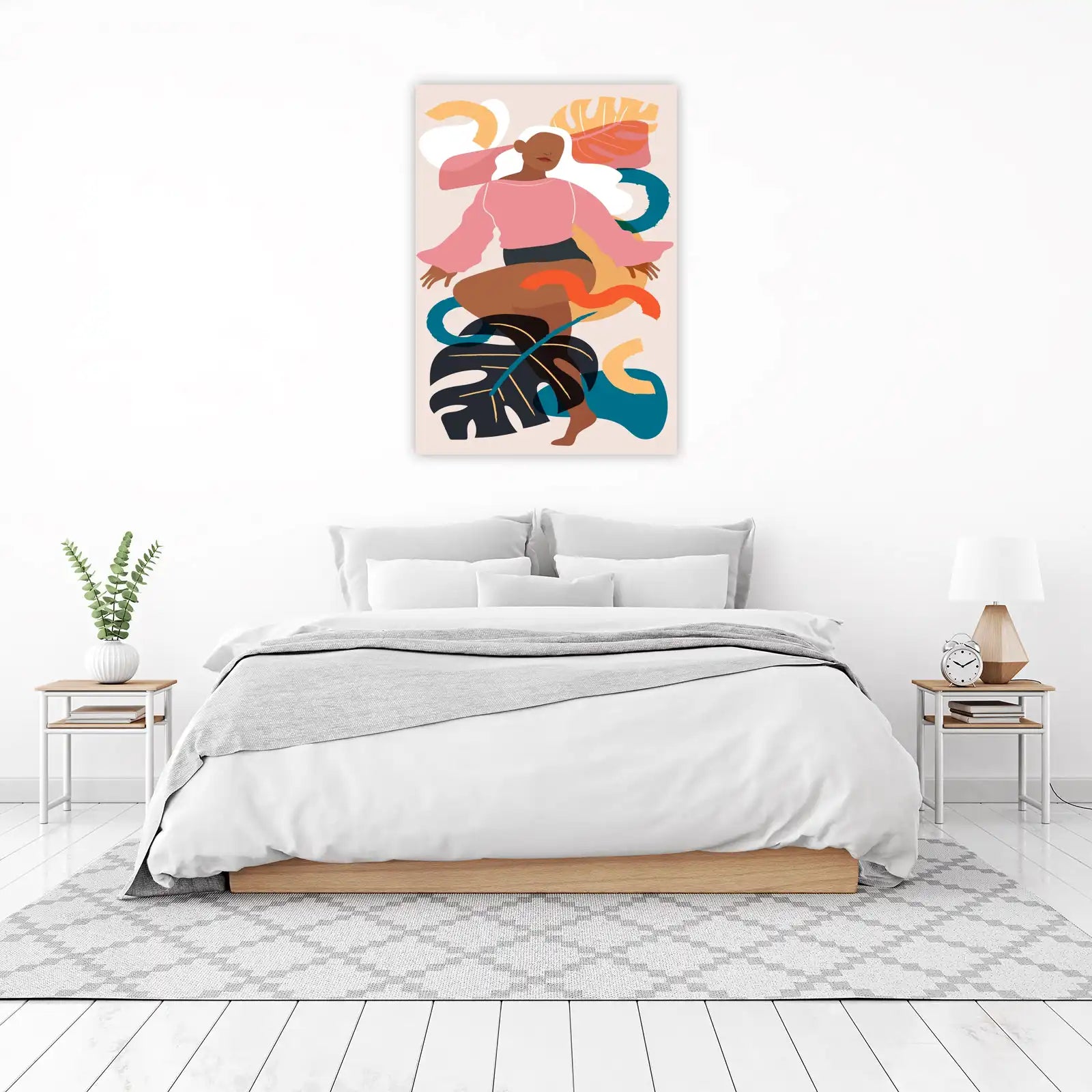 Bohemian Abstract Woman Wall Art