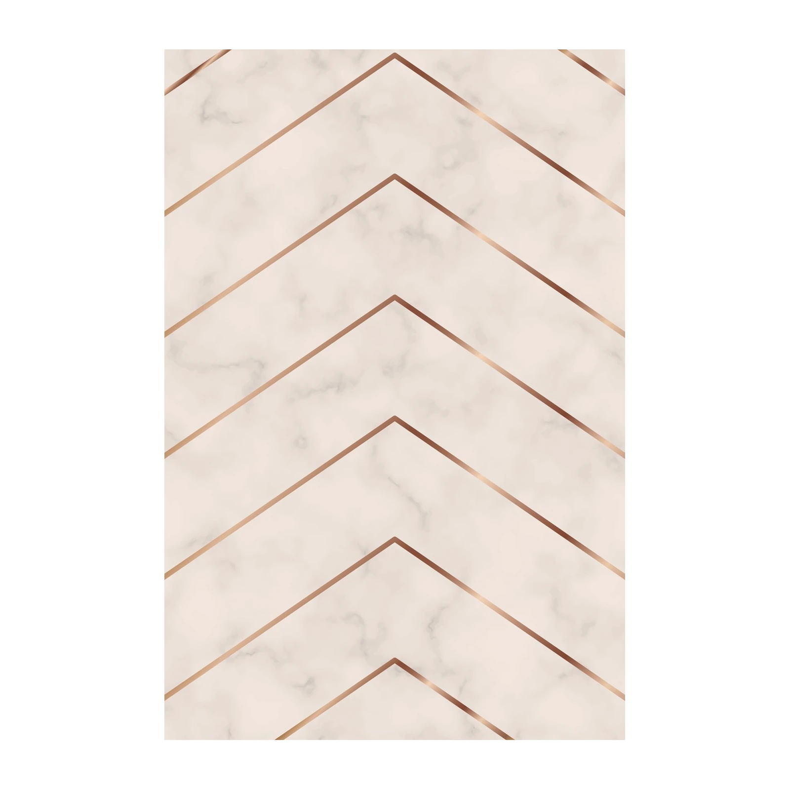 Rose Gold Chevron Marble Wall Art