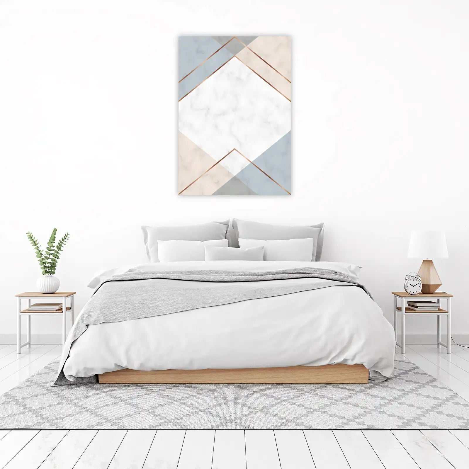 Geometric Marble & Rose Gold Wall Art