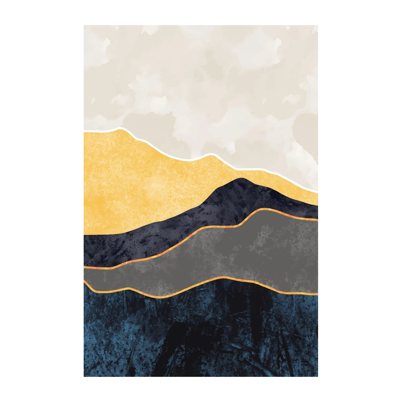 Abstract Mountain Landscape Wall Art