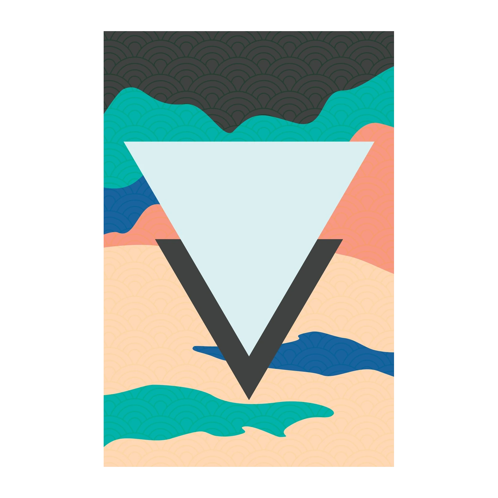 Abstract Wave Geometric Wall Art
