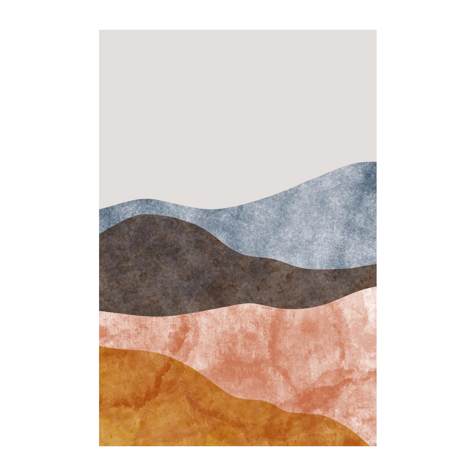 Abstract Landscape Warm Tones Wall Art