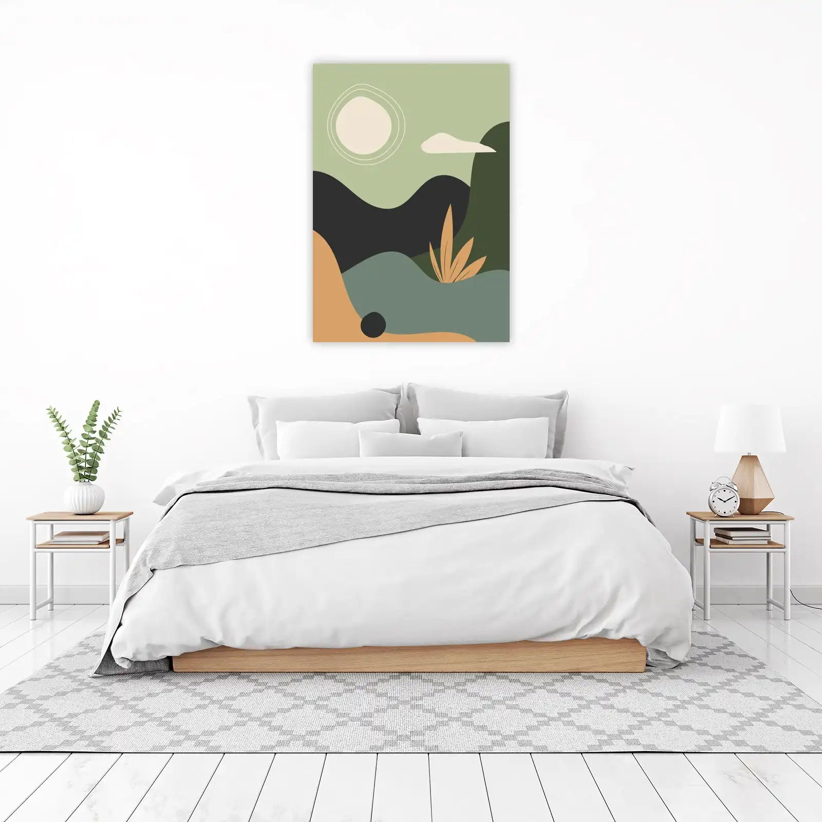 Abstract Landscape Terracotta Sun Wall Art