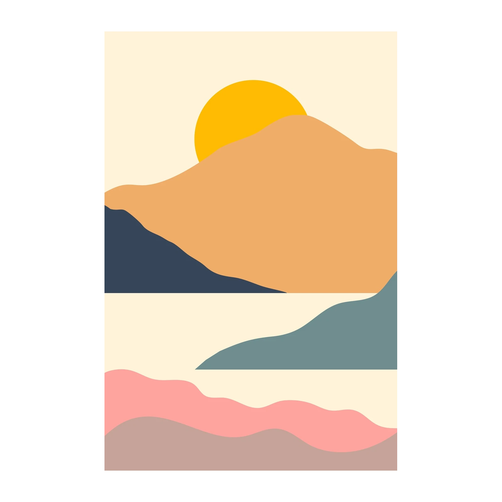 Abstract Mountain Landscape Wall Art