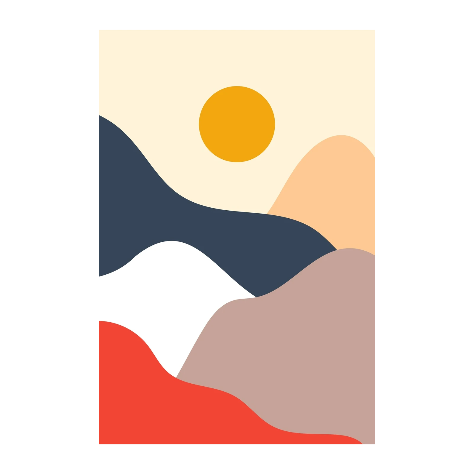 Abstract Landscape Sunset Wall Art