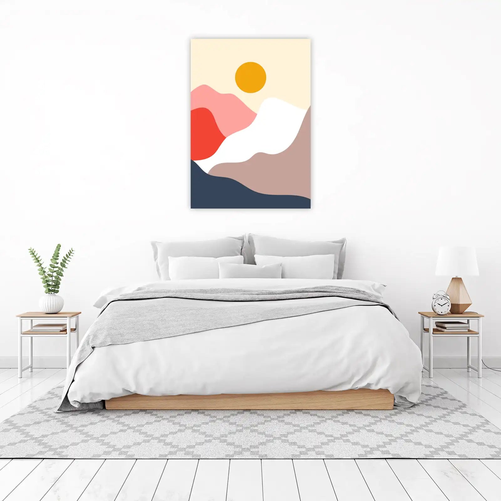 Abstract Sunset Mountains Wall Art