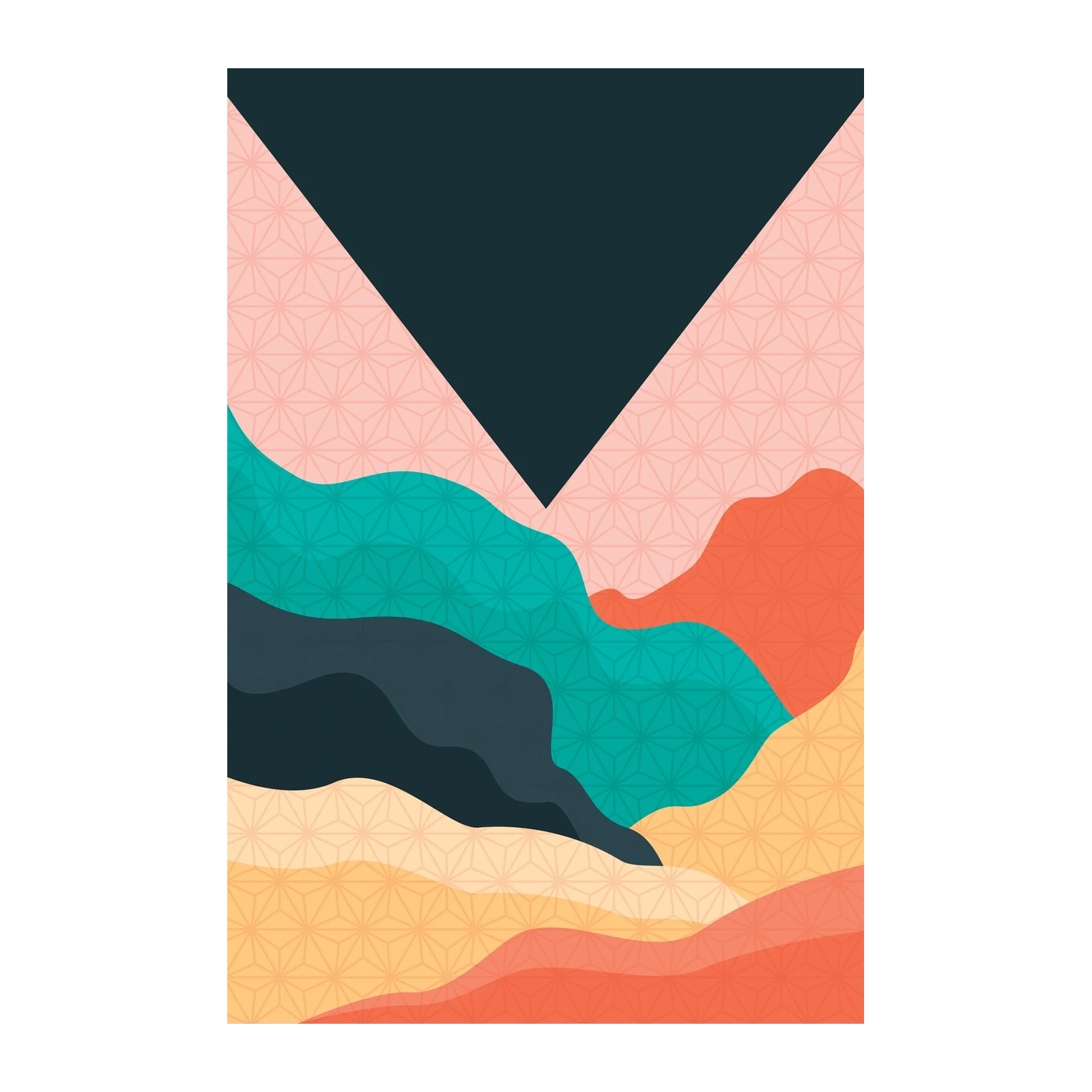 Abstract Geometric Landscape Wall Art