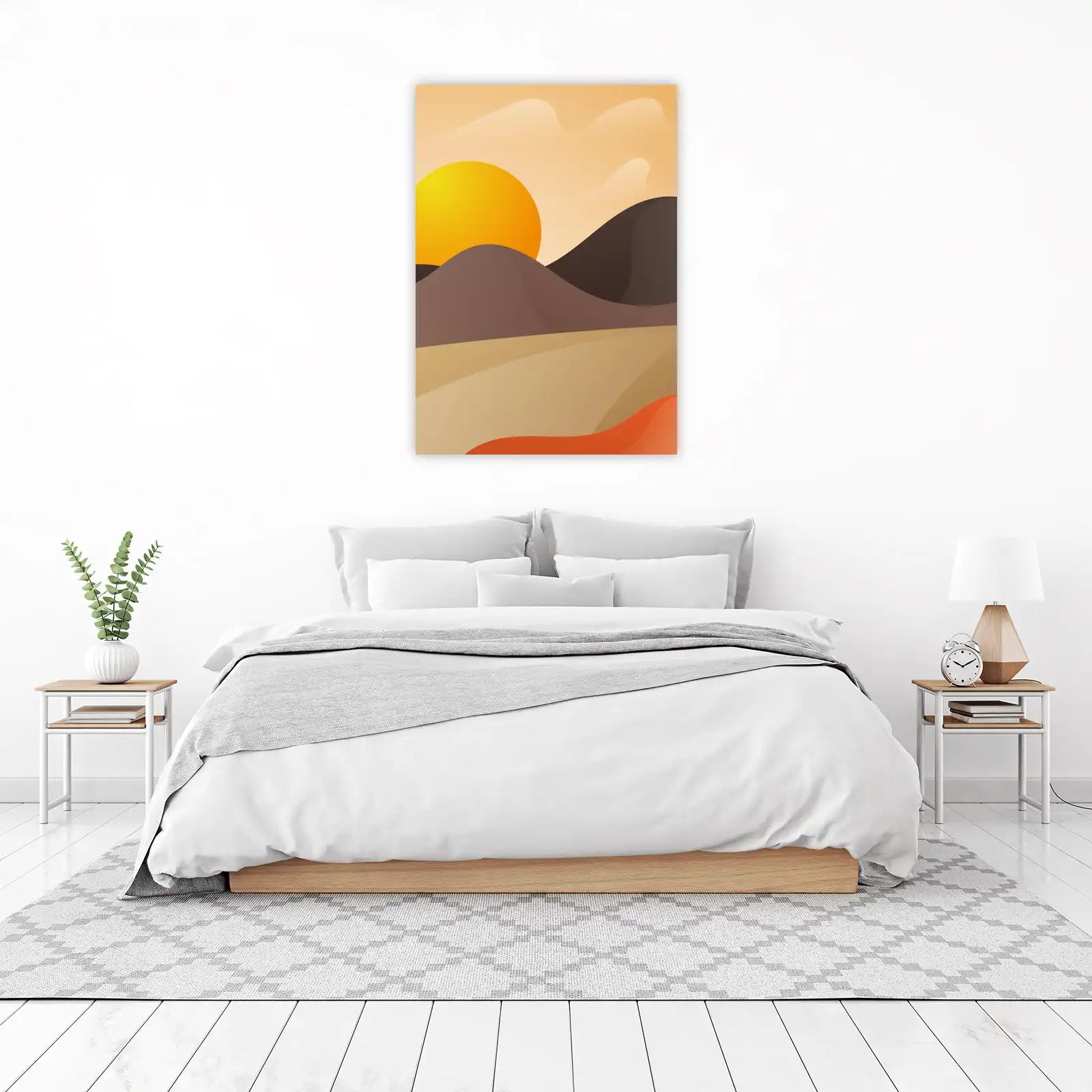 Abstract Desert Sunset Minimalist Wall Art