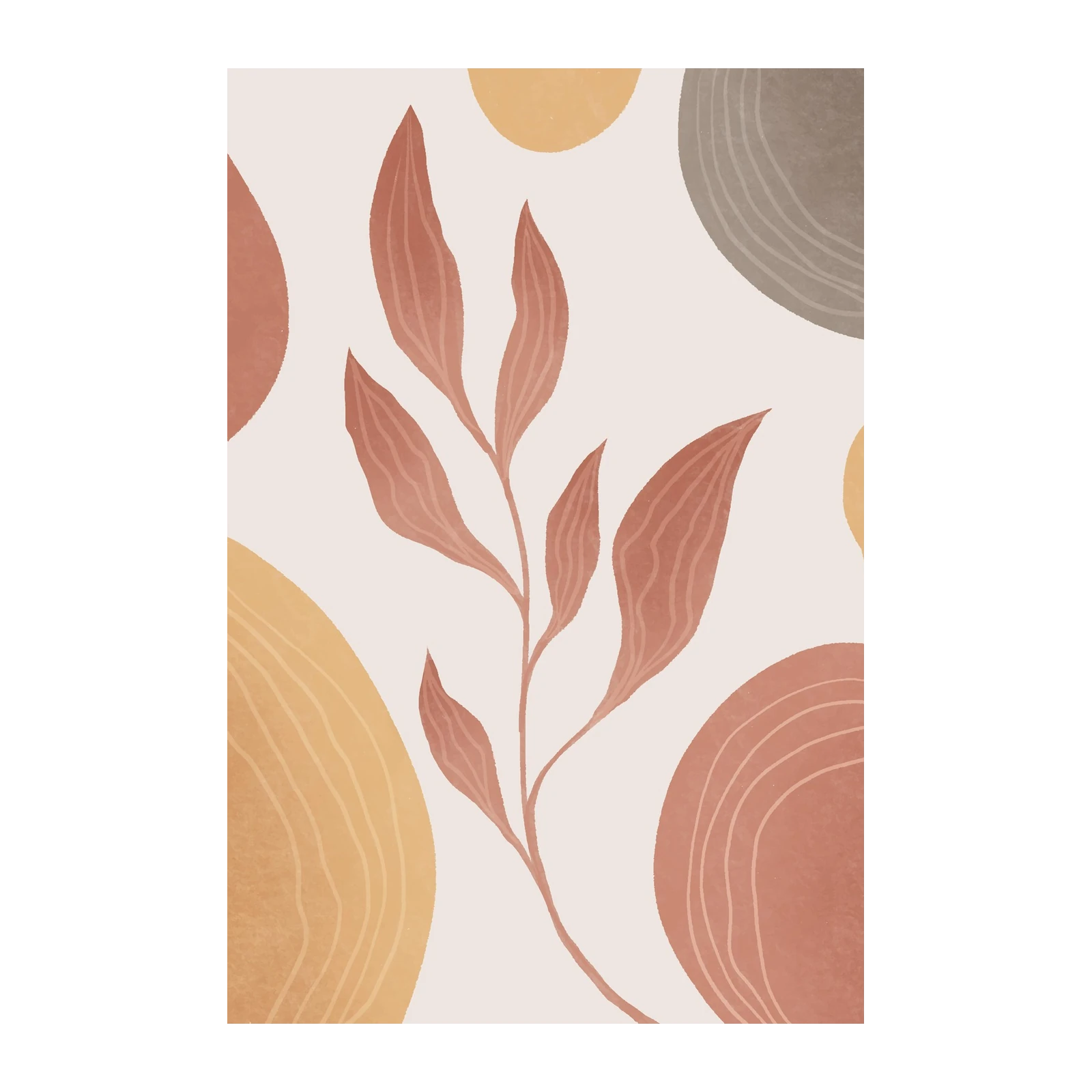 Boho Abstract Botanical Wall Art