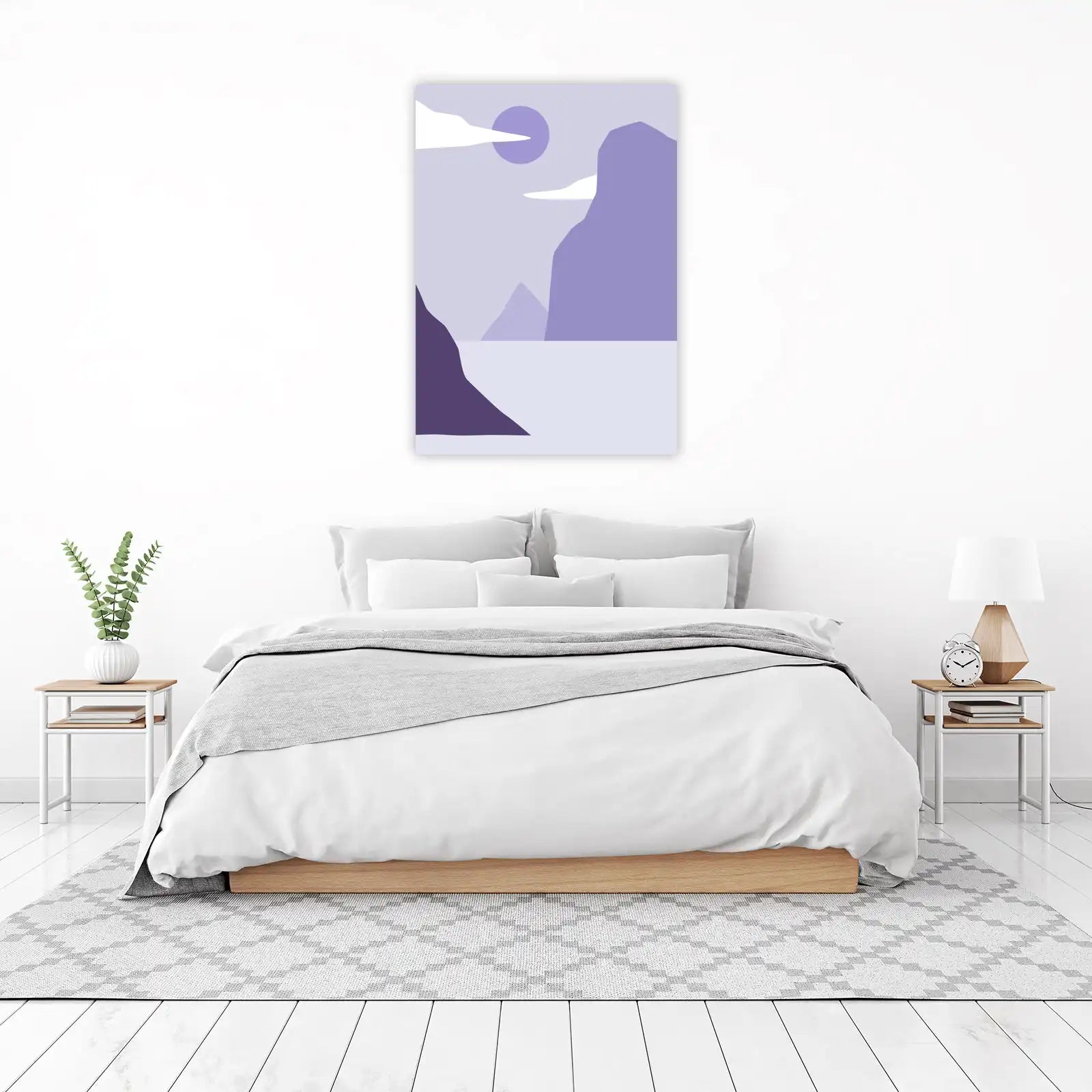 Serene Mountain Landscape Minimalist Wall Art