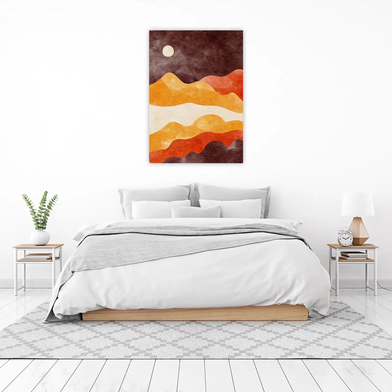 Abstract Mountain Moonscape Wall Art