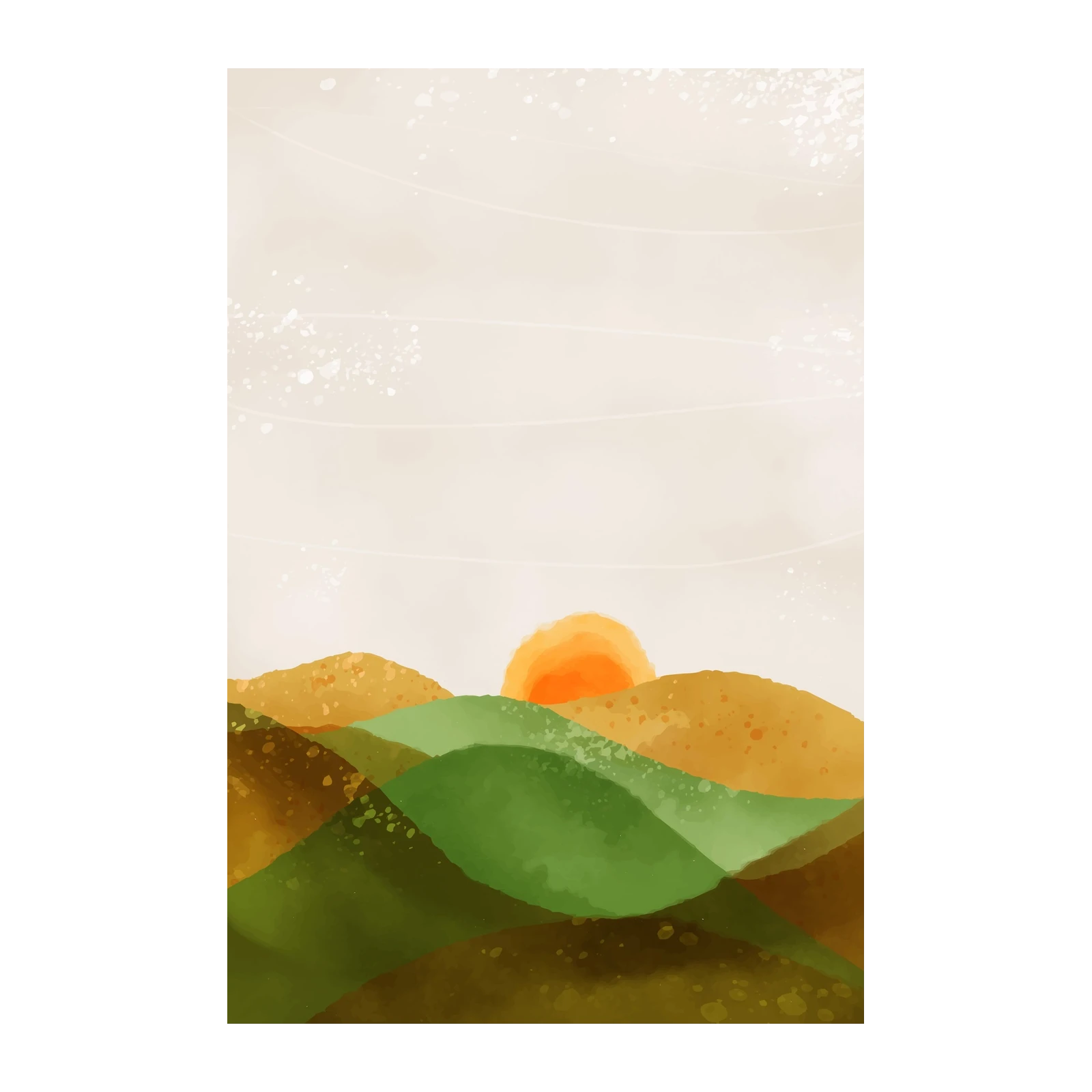 Serene Sunrise Landscape Wall Art
