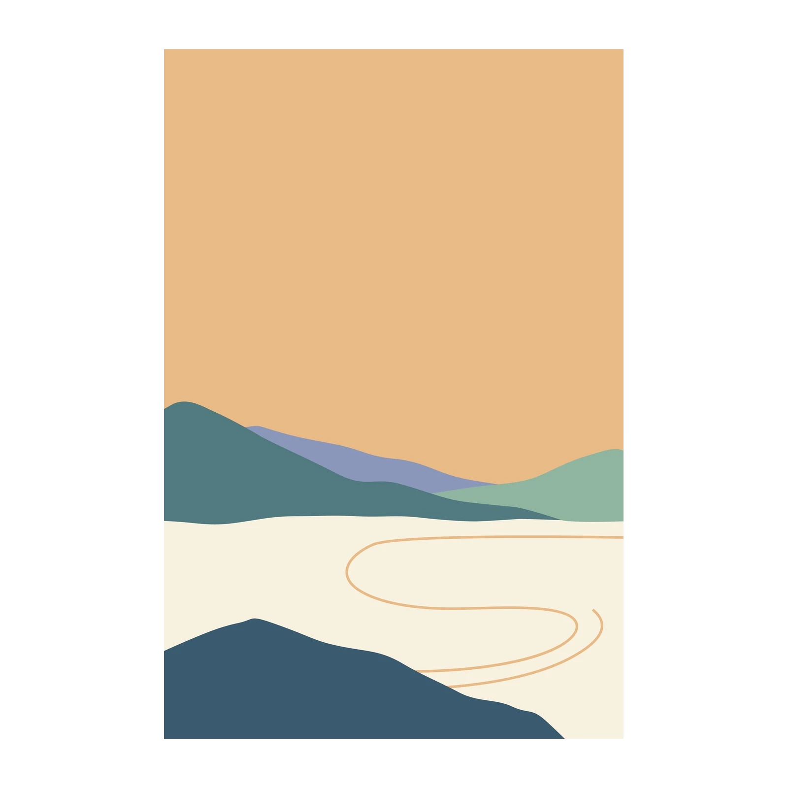 Abstract Landscape Serenity Wall Art