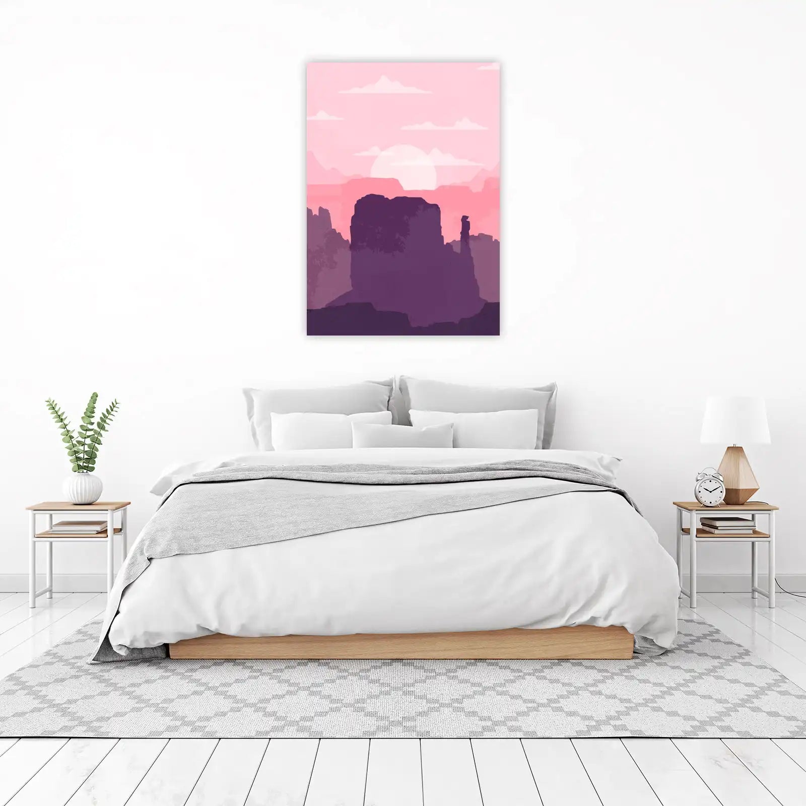 Serene Desert Sunset Landscape Wall Art