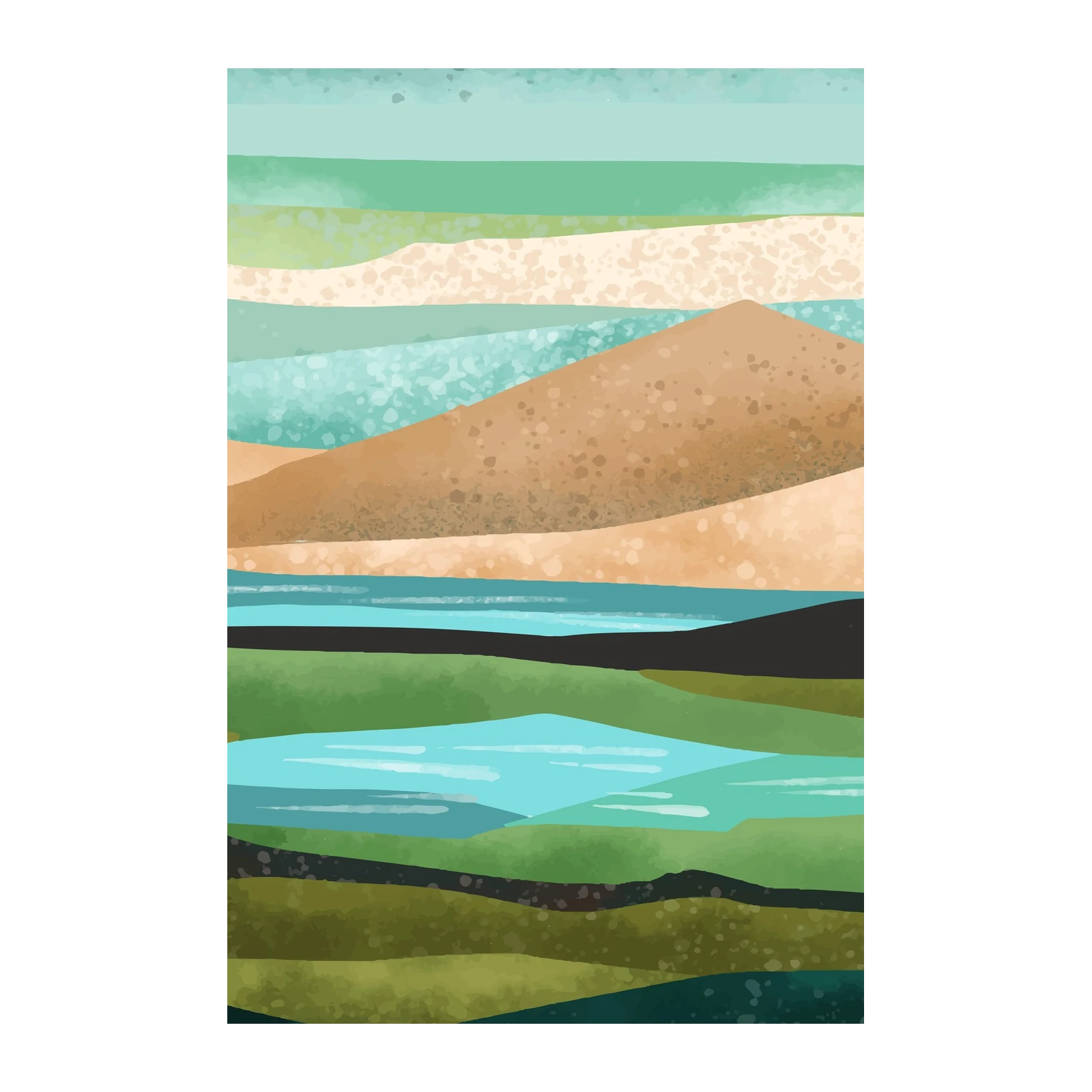 Serene Landscape Abstract Wall Art