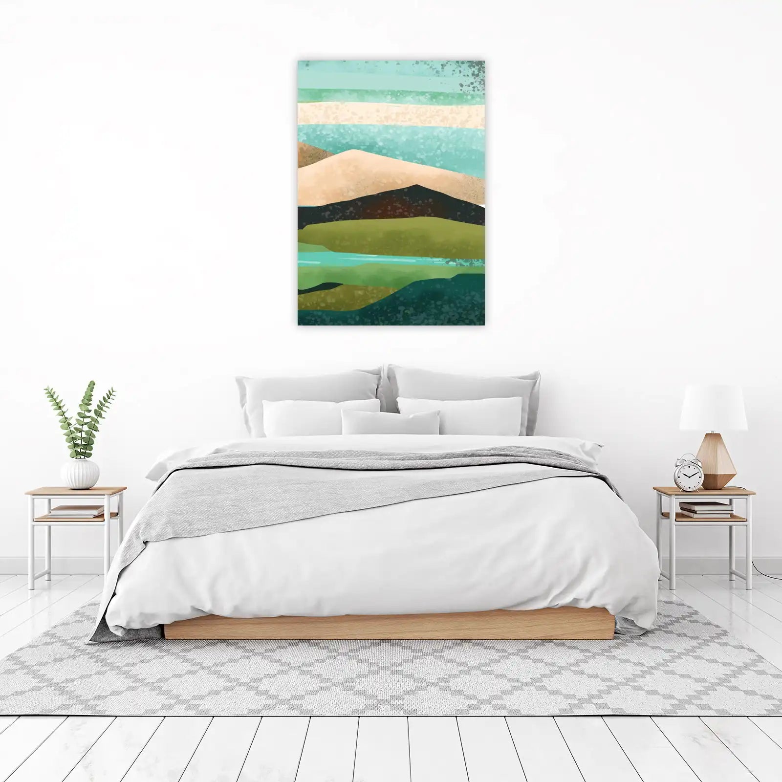 Abstract Landscape Gradient Layers Wall Art