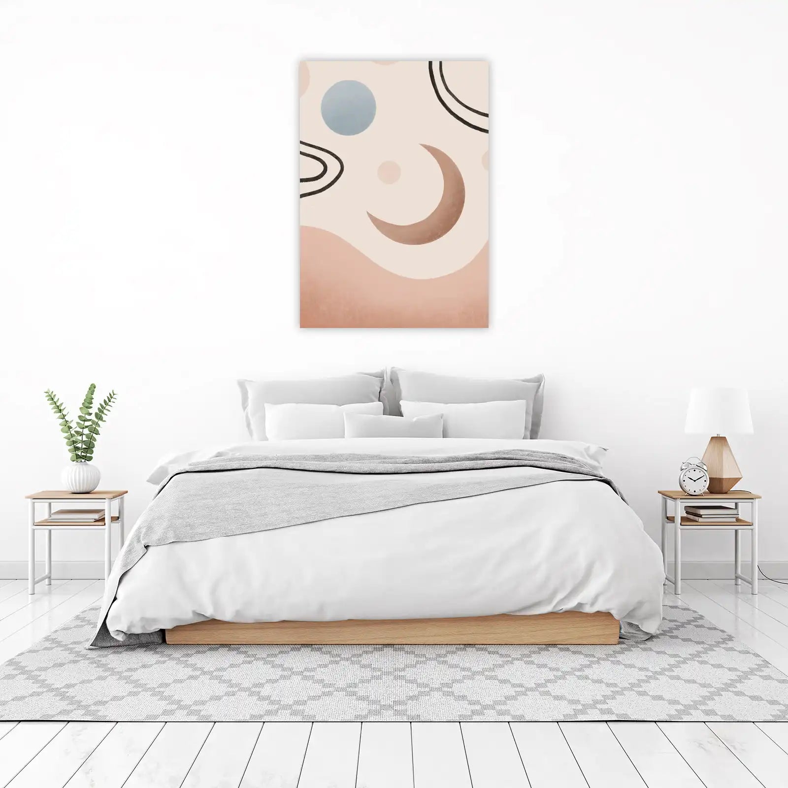 Abstract Moon & Celestial Shapes Wall Art