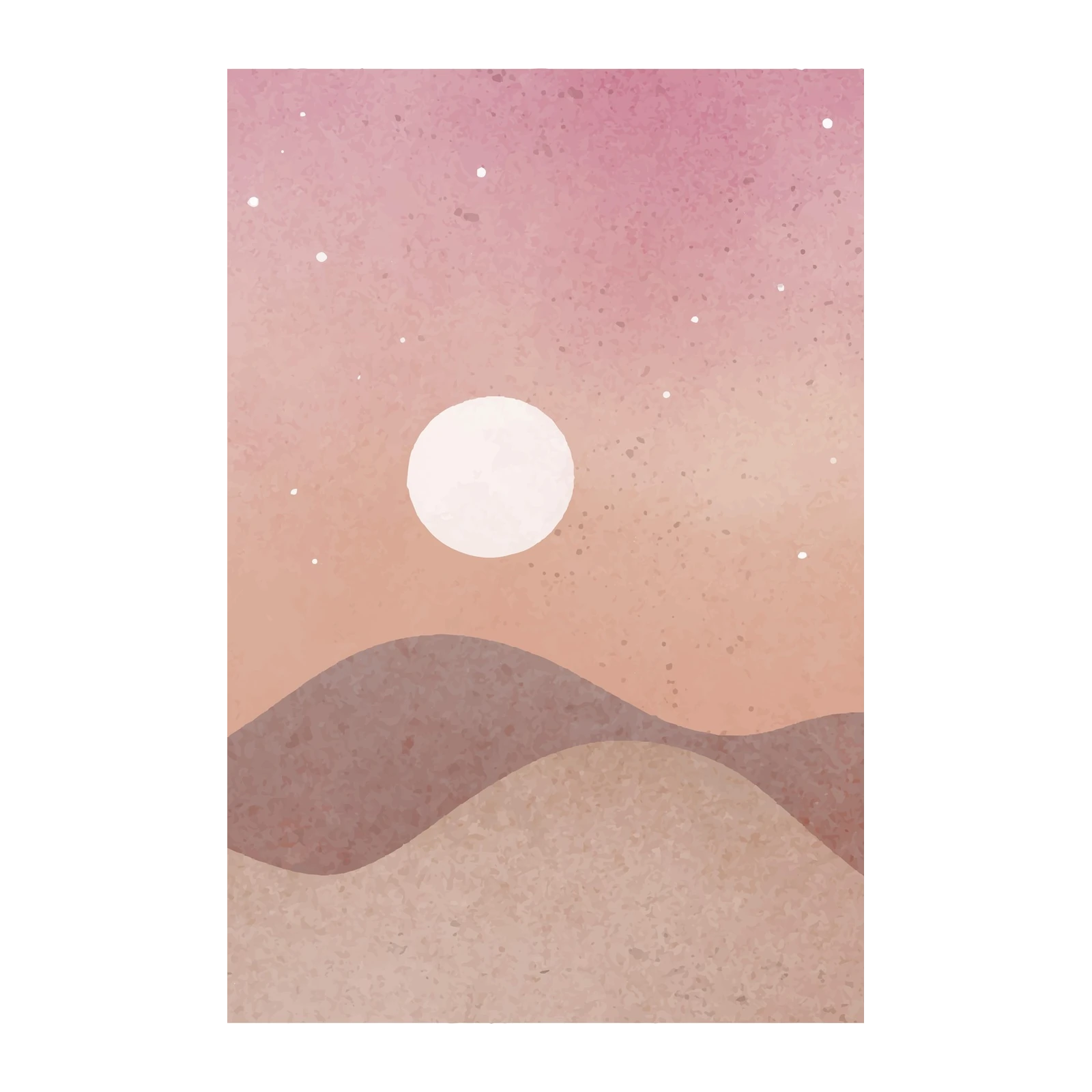 Abstract Desert Moonscape Wall Art