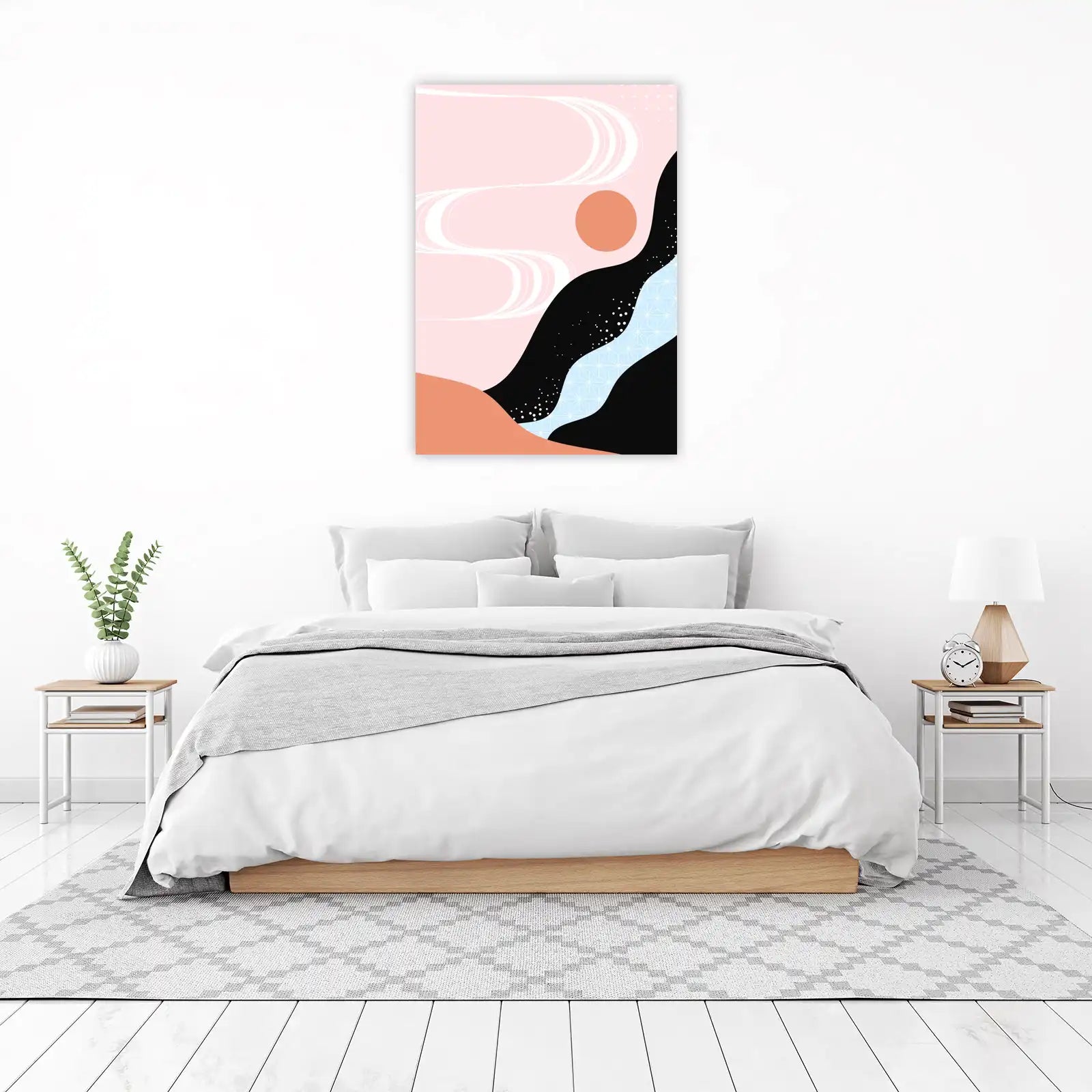 Modern Abstract Sunset Landscape Wall Art