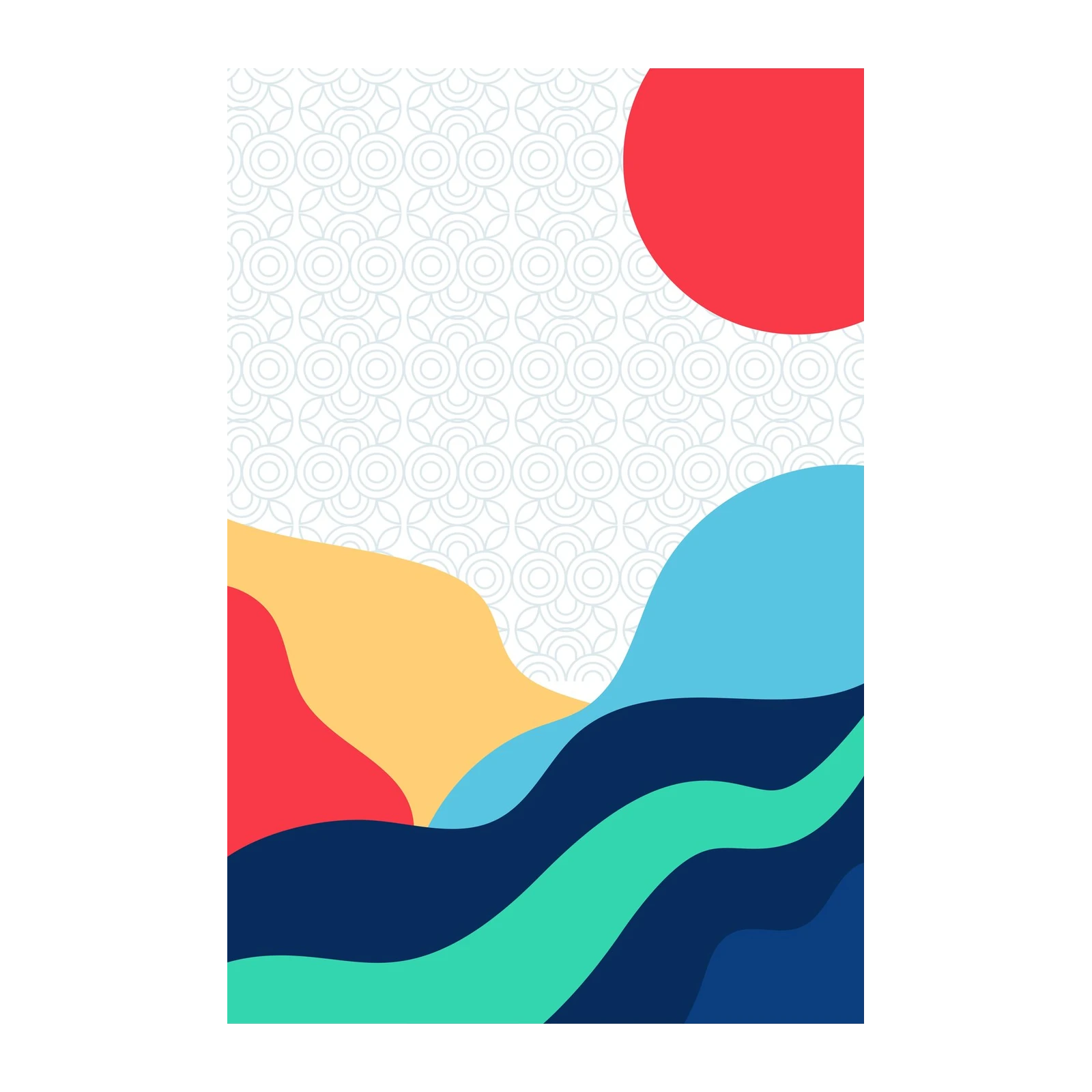 Abstract Landscape Wall Art | Mid-Century Modern Art