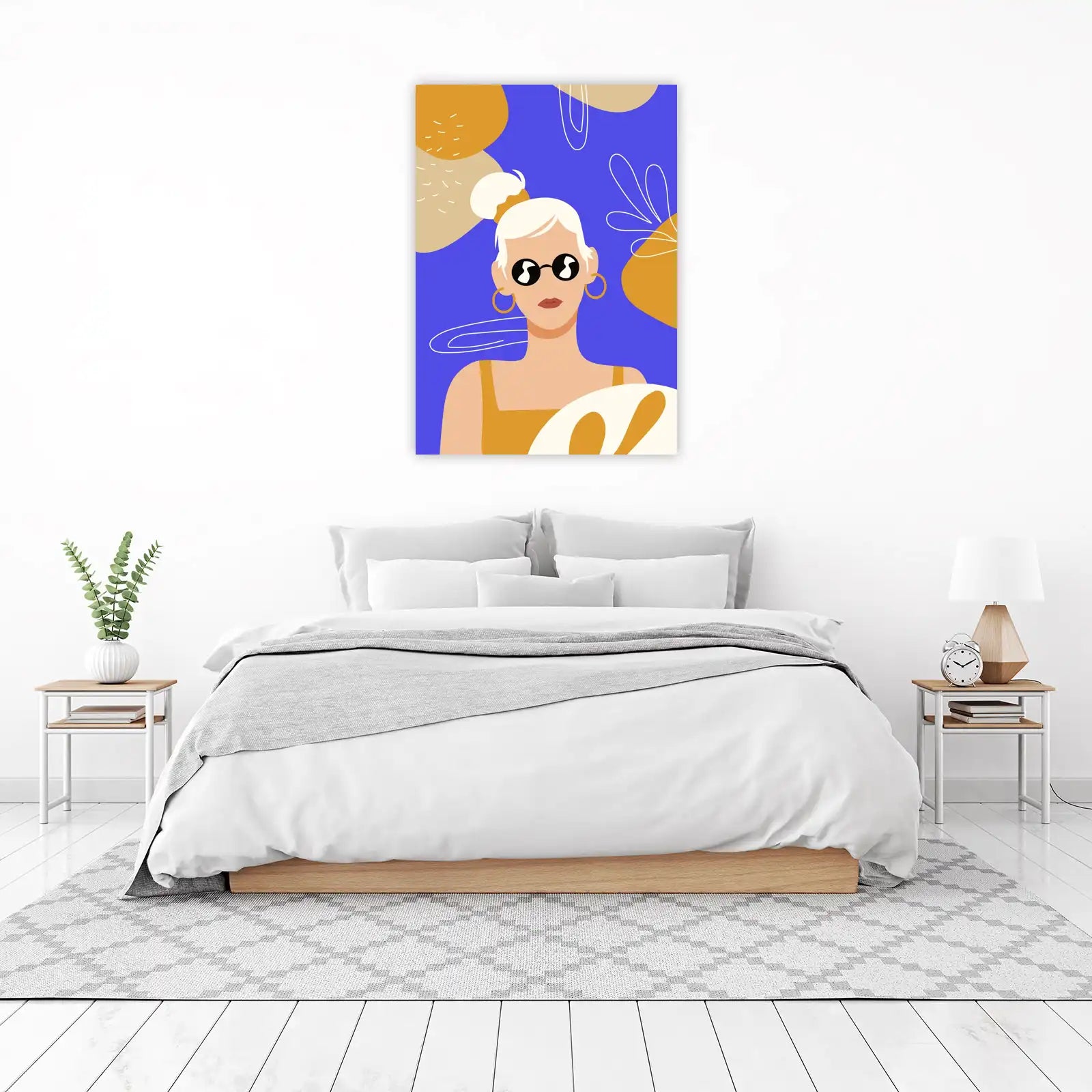 Boho Chic Woman Abstract Wall Art
