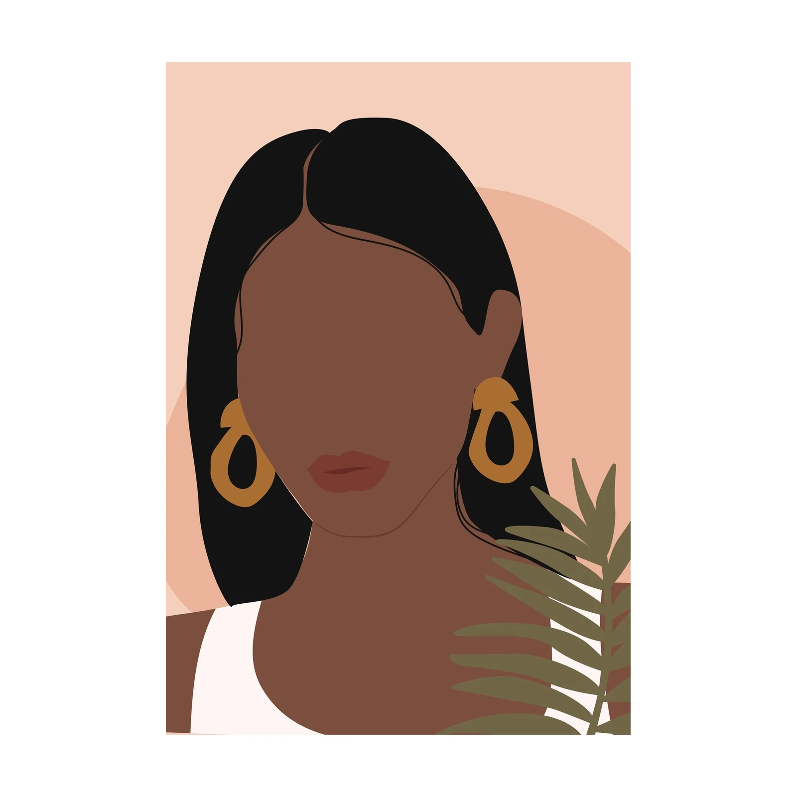 Modern Abstract Woman Portrait Wall Art