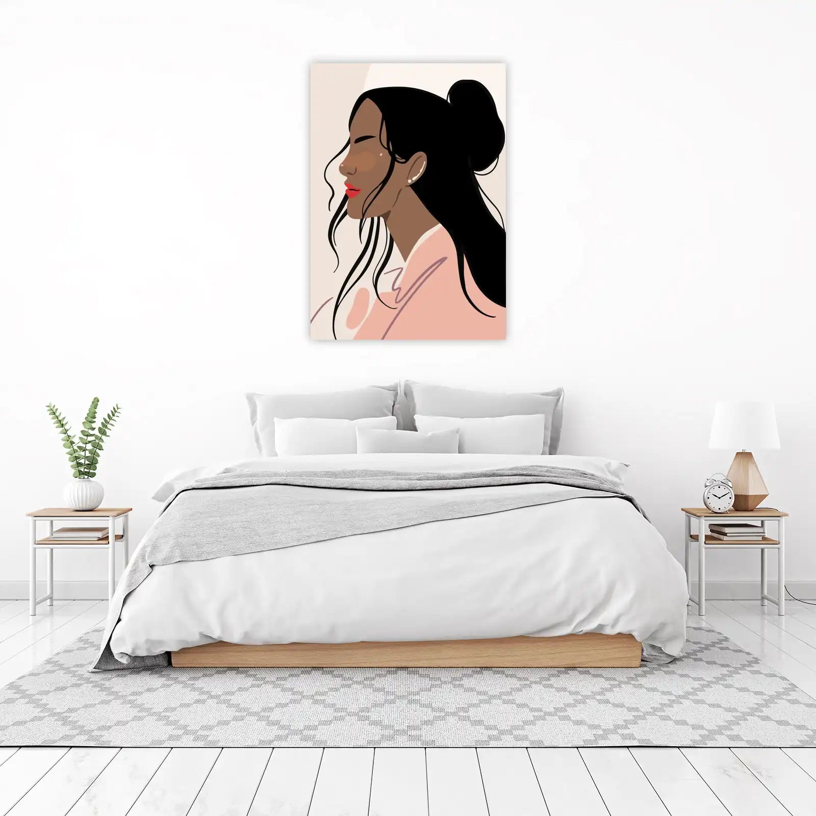 Elegant Woman Portrait Wall Art | Modern Wall Art