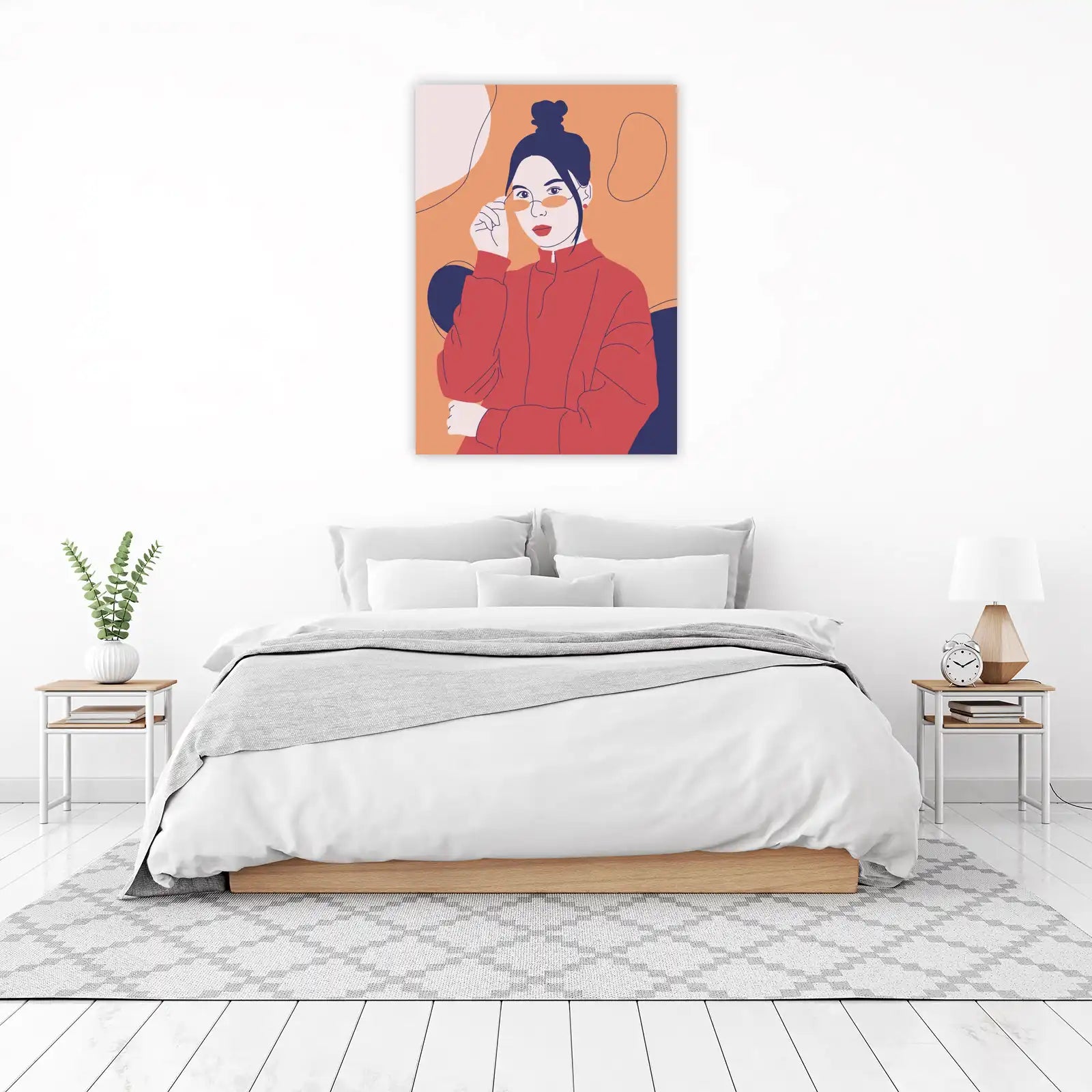 Modern Woman Red Sunglasses Wall Art