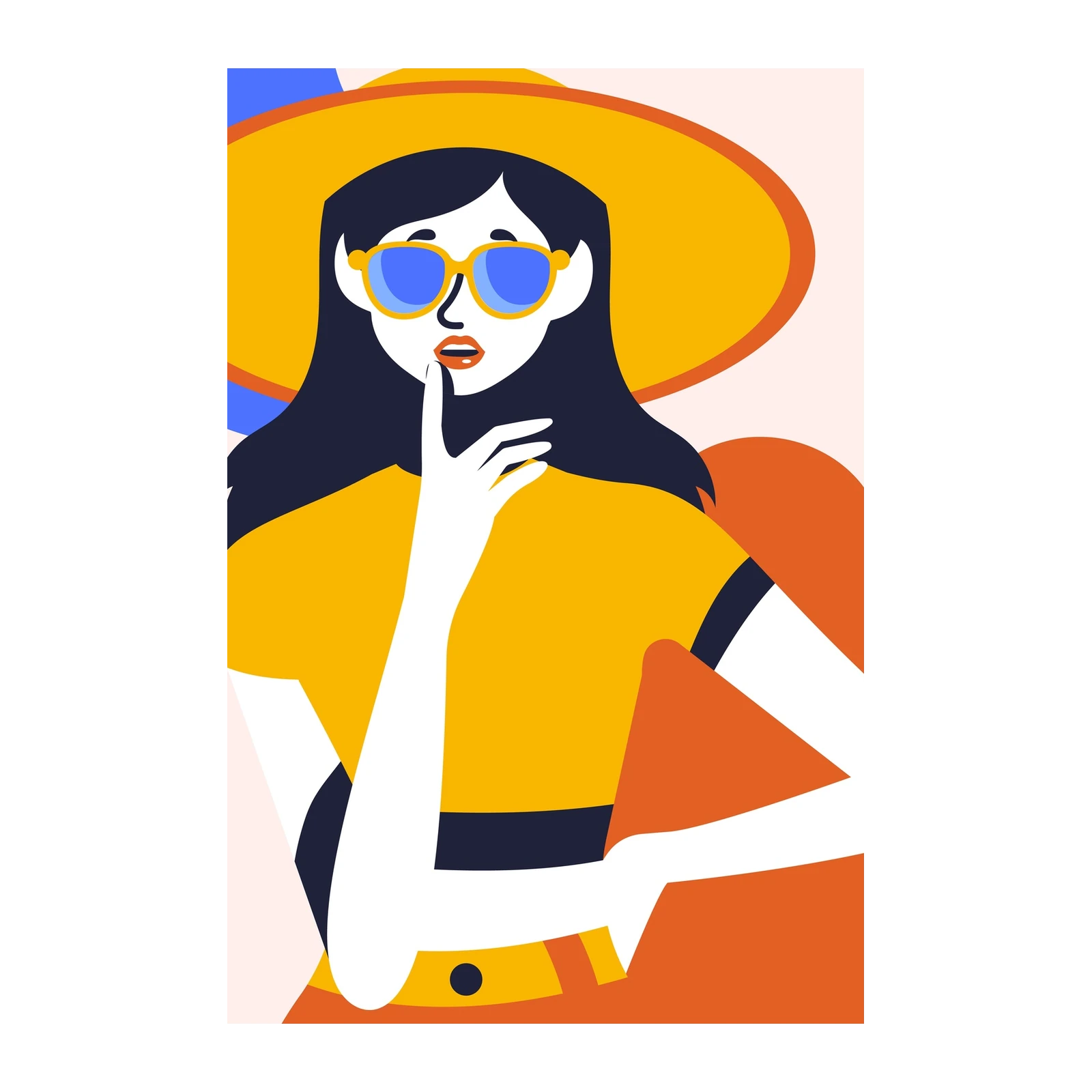Chic Summer Woman Abstract Wall Art