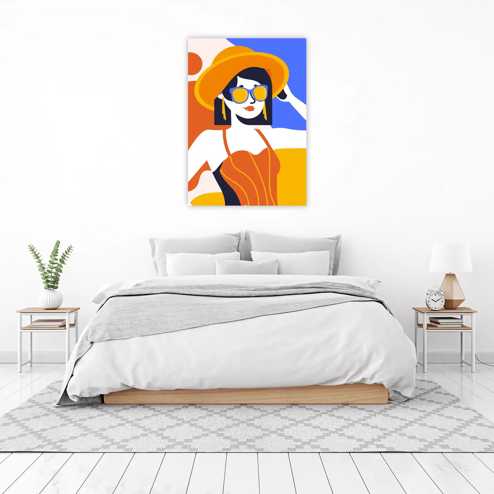 Vibrant Summer Woman Fashion Wall Art