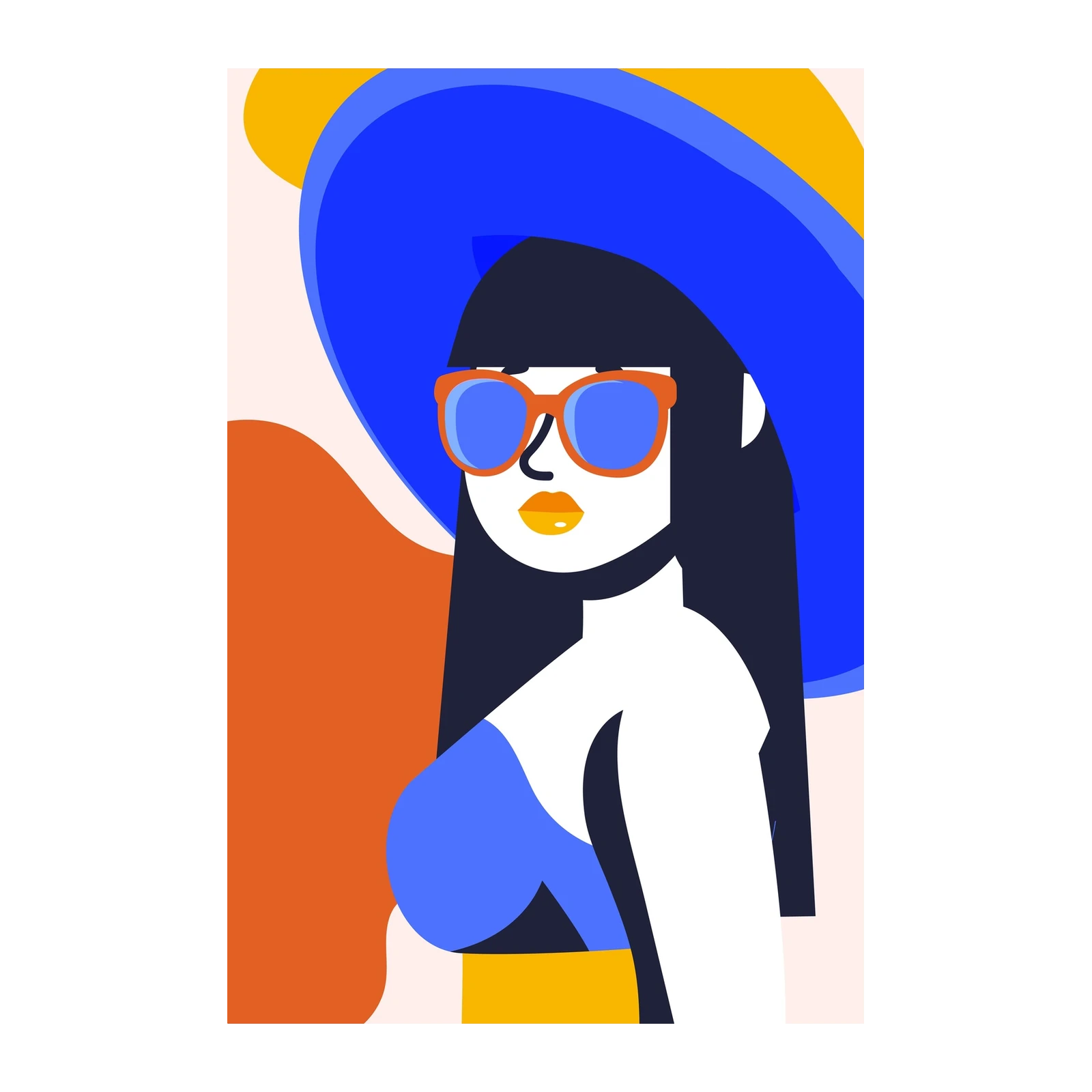 Chic Summer Vibes Woman Wall Art