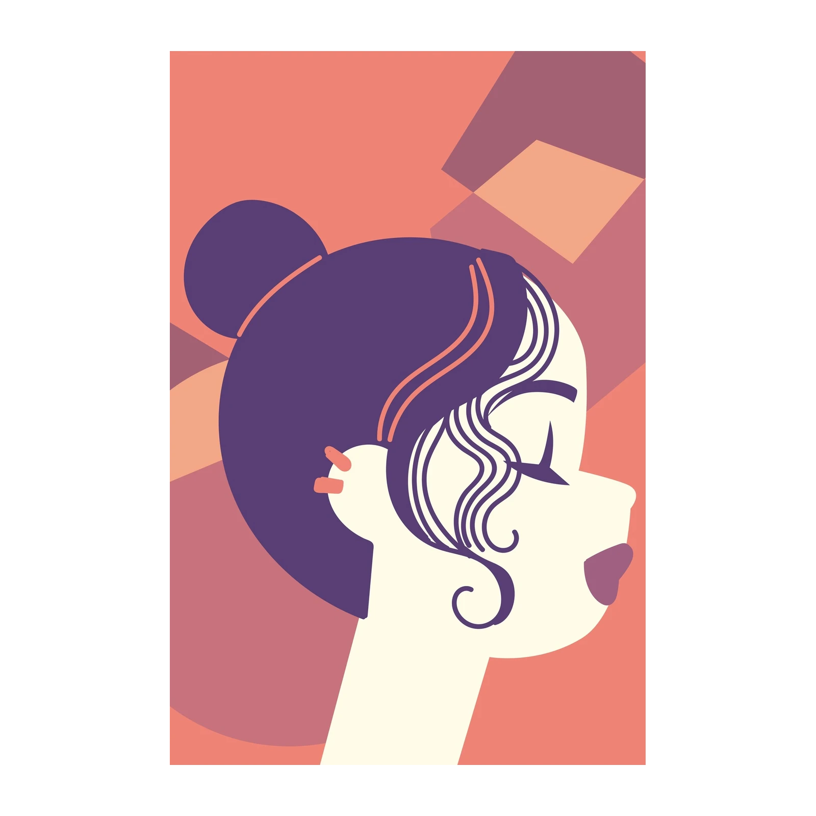 Modern Abstract Woman Portrait Wall Art