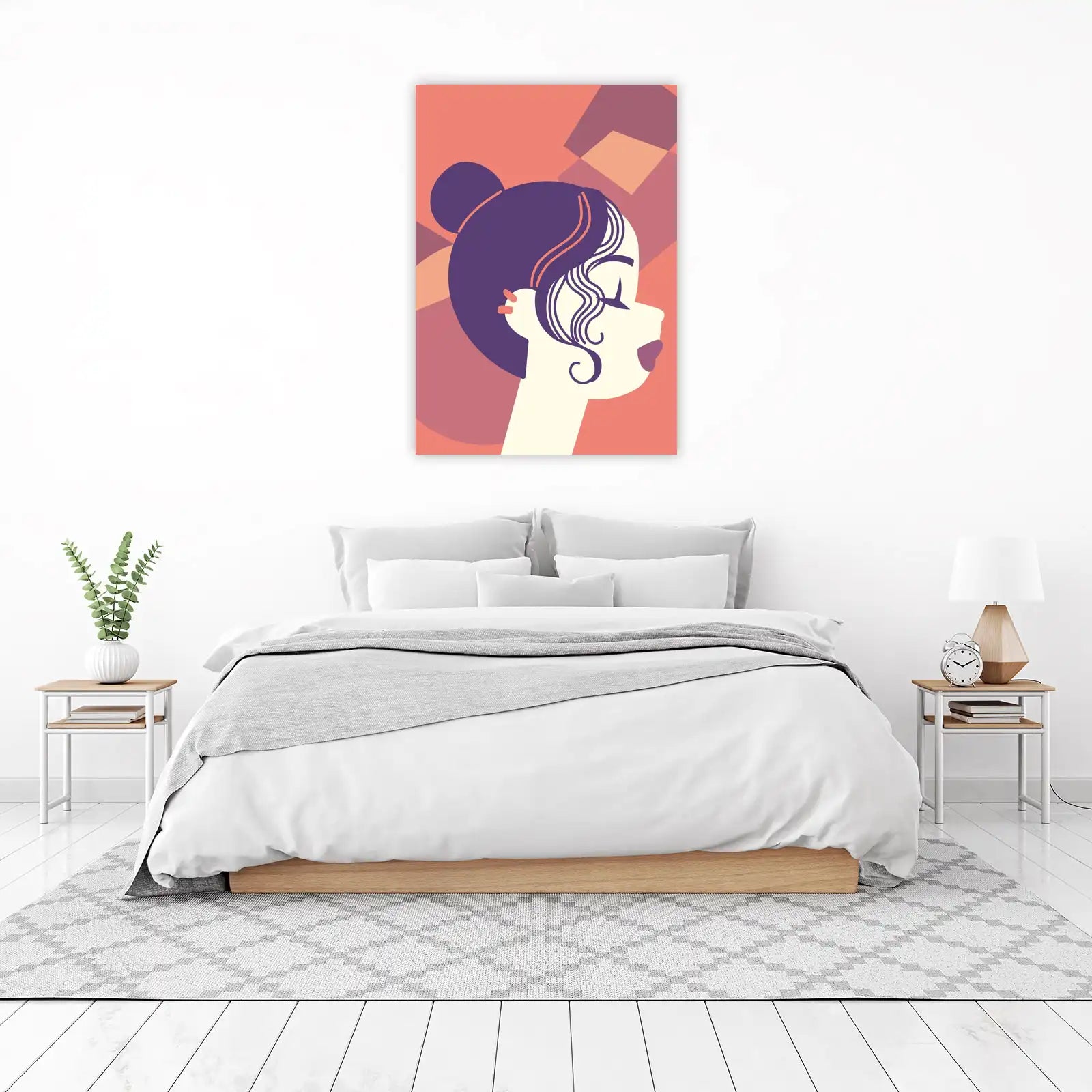 Modern Abstract Woman Portrait Wall Art